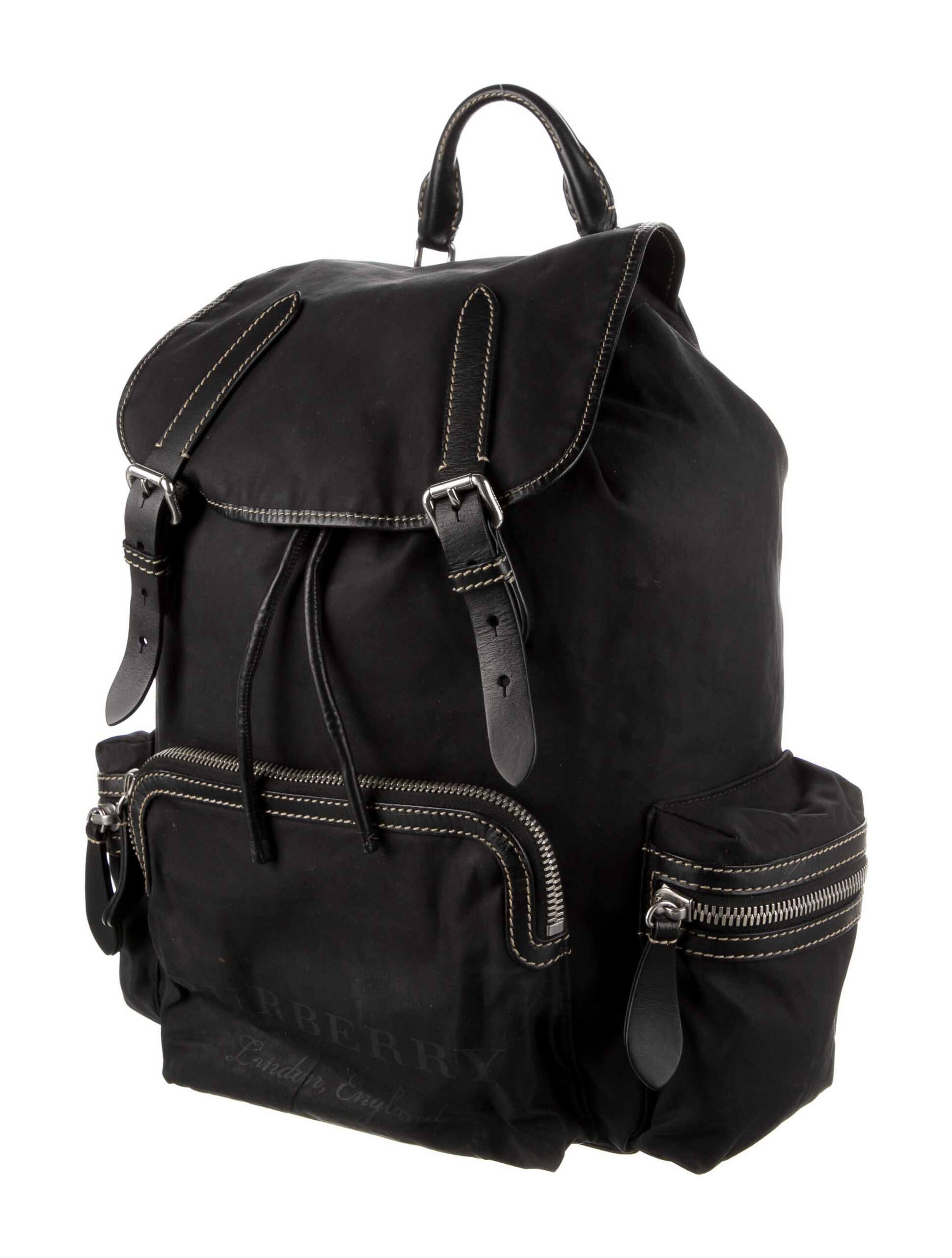 Burberry Small Runway Nylon Backpack Black Backpacks, Handbags