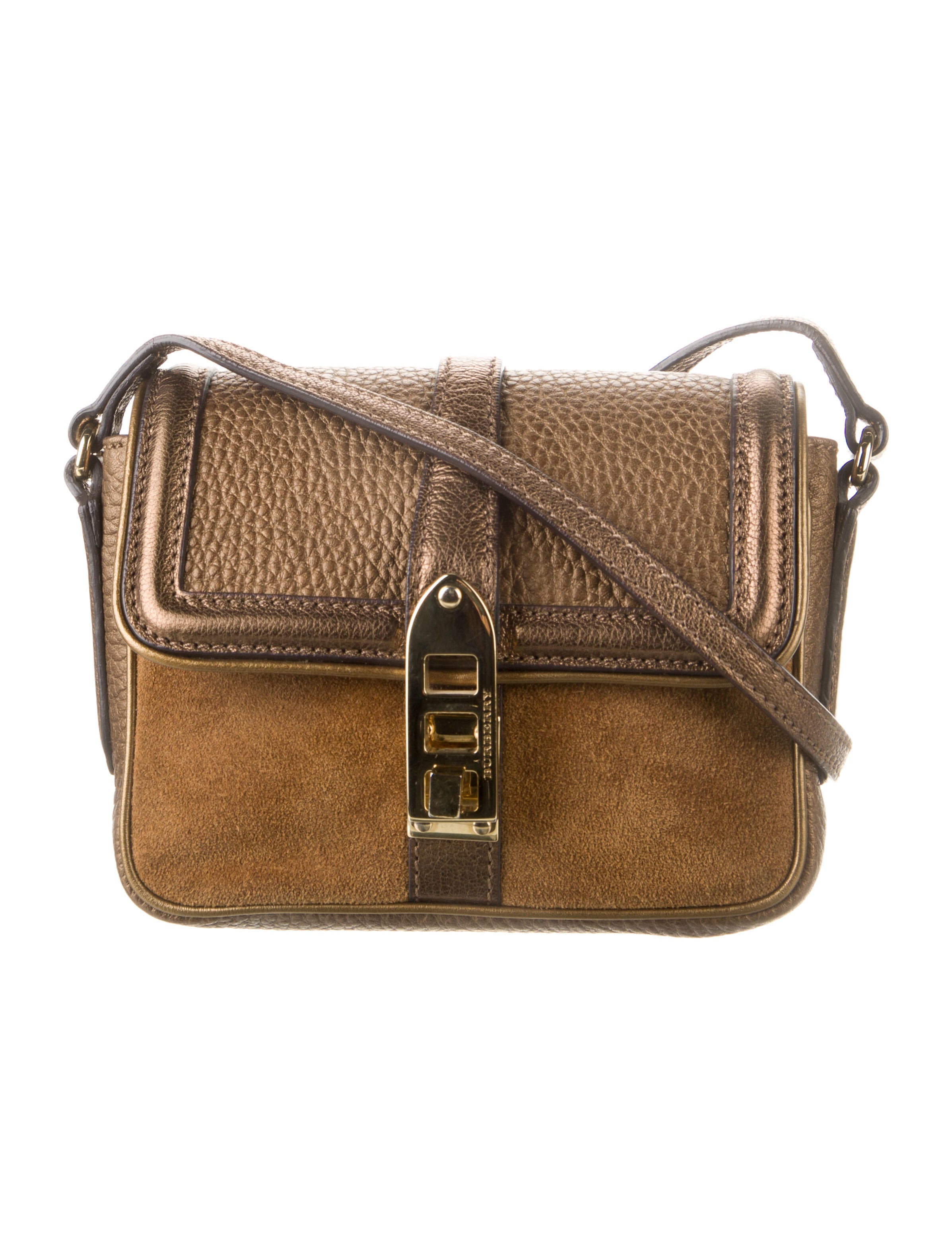 Burberry Metallic Leather Crossbody Bag - Brown Crossbody Bags, Handbags -  BUR337183 | The RealReal