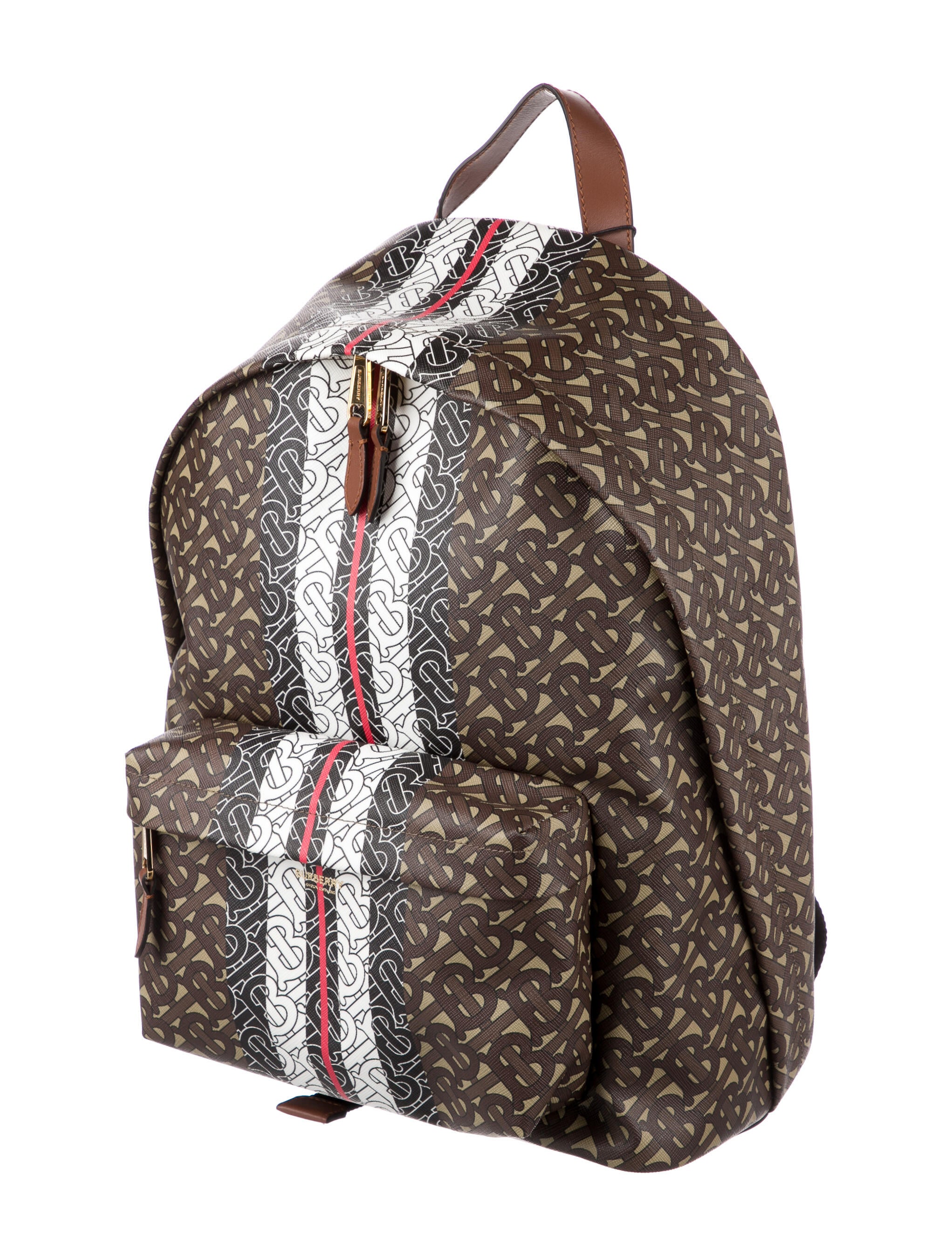 Burberry Coated Canvas TB Backpack Brown Backpacks, Bags BUR340149