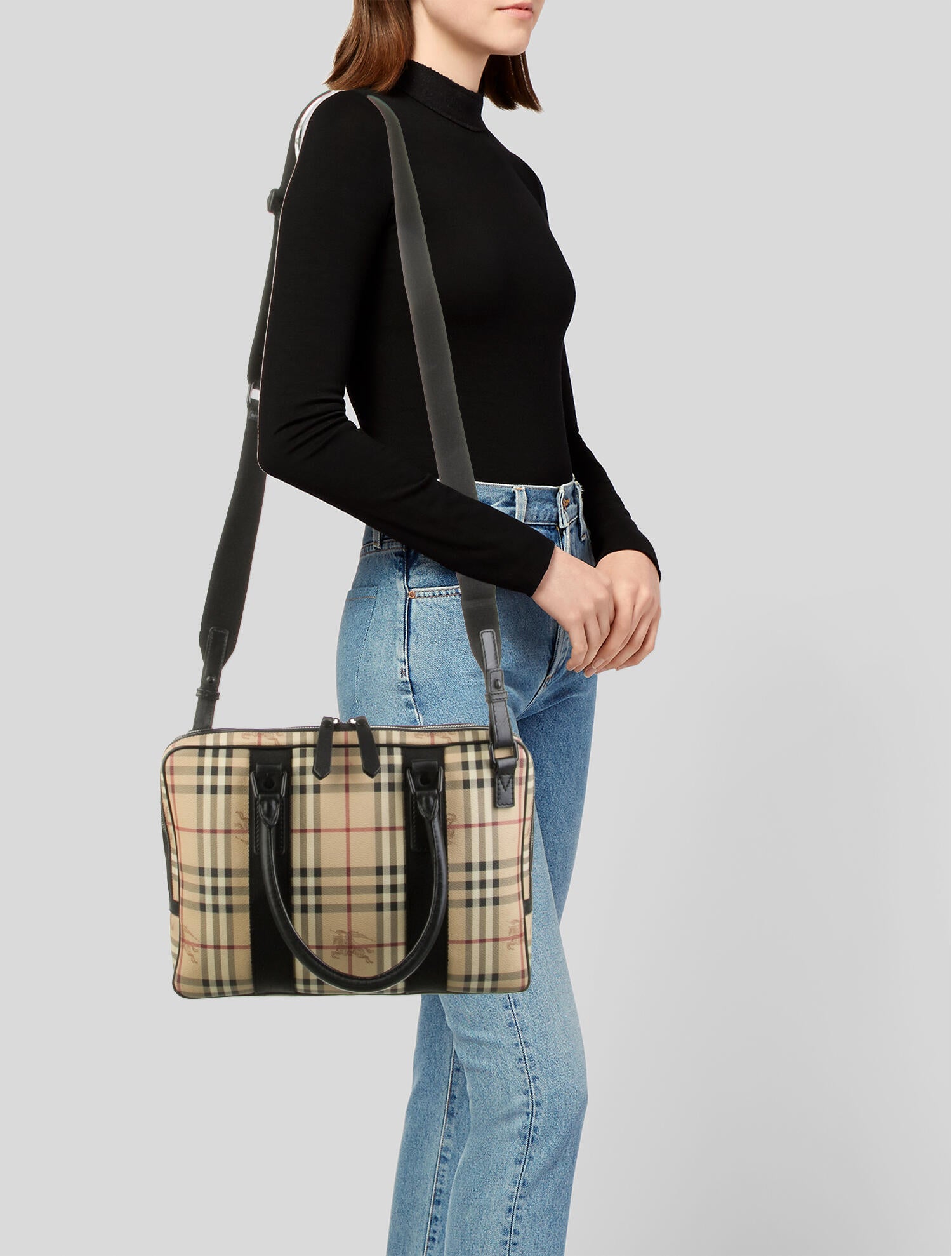 Burberry Nova Check Shoulder Bag Brown Shoulder Bags, Handbags