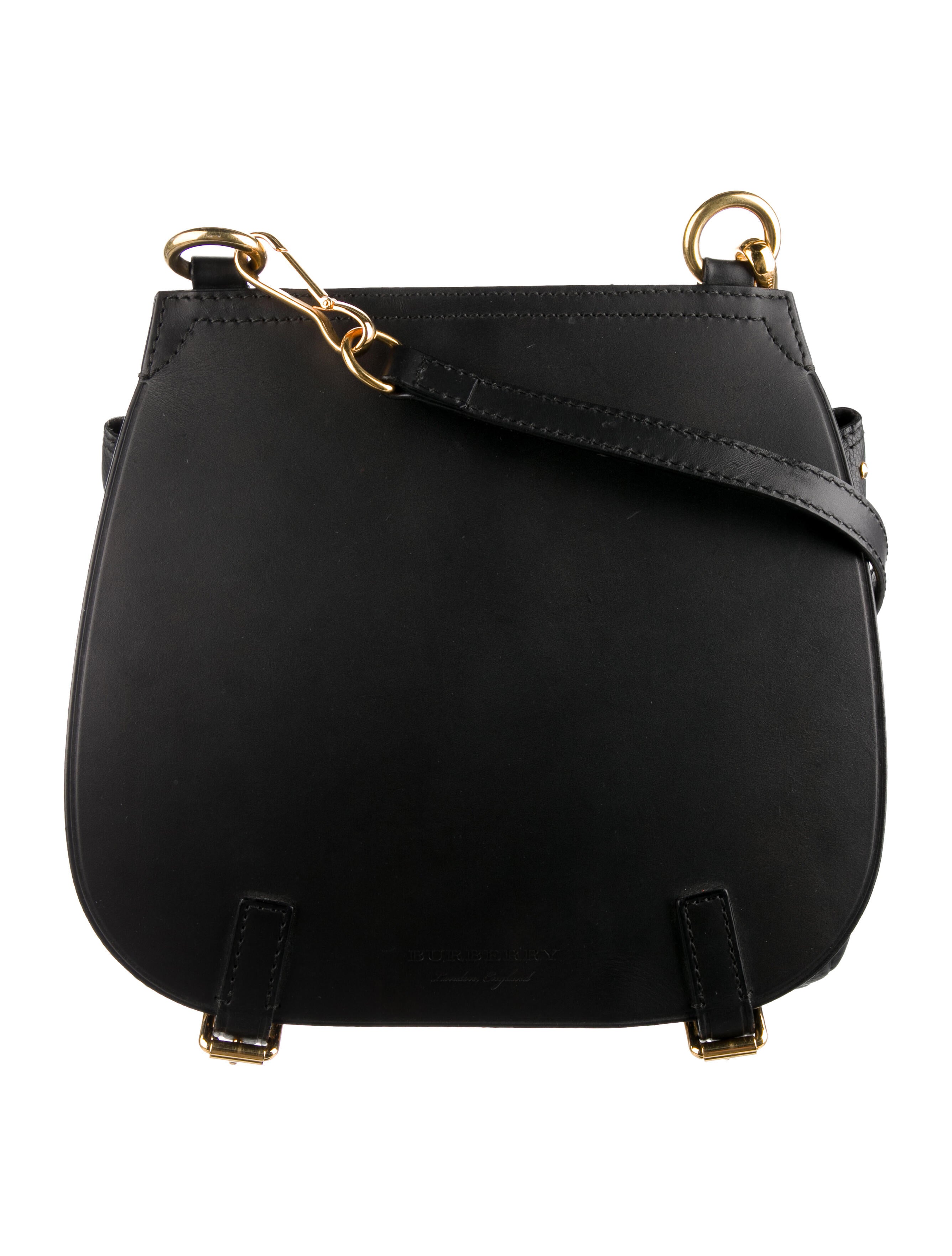 Burberry Large Leather Bridle Shoulder Bag Black Shoulder Bags
