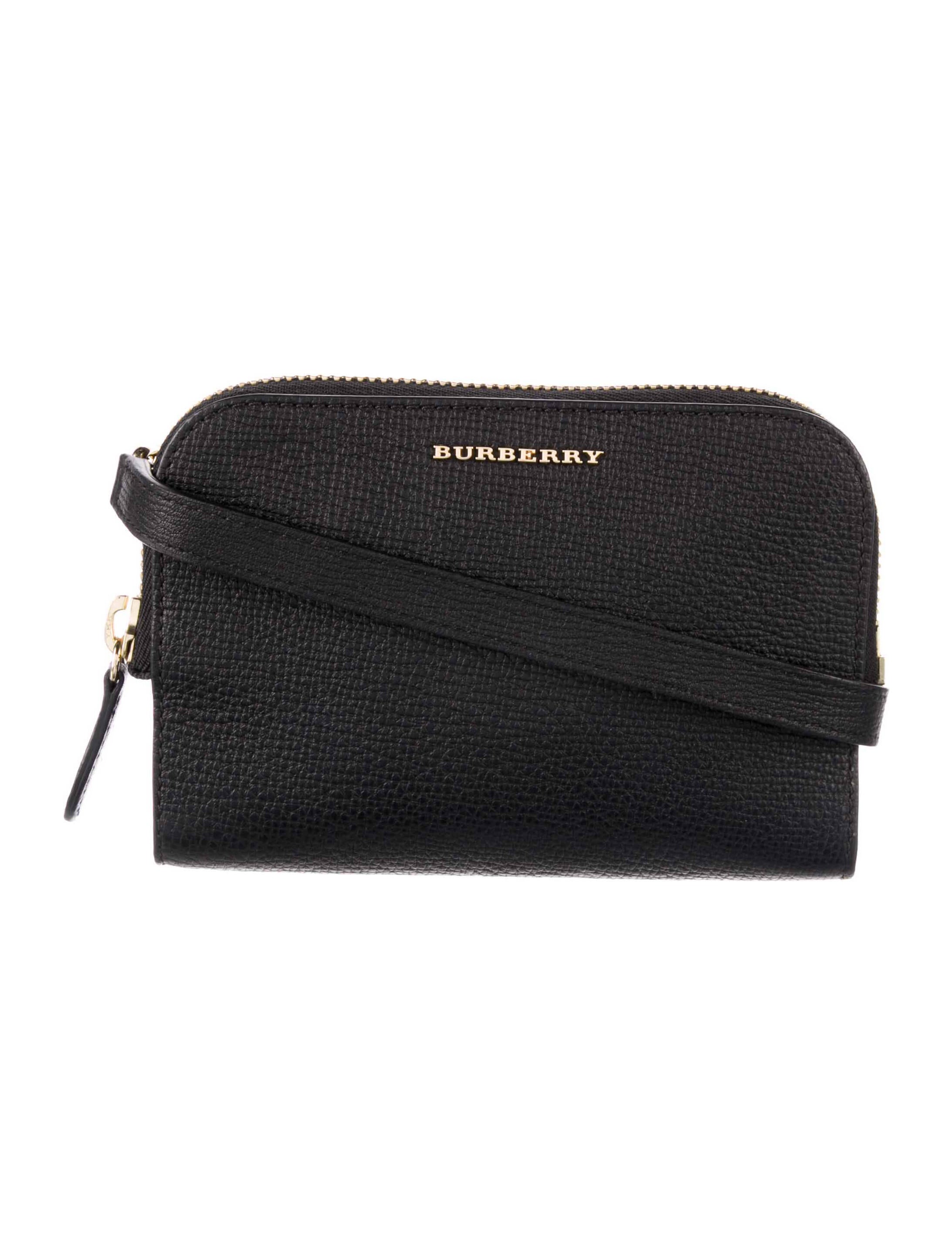 Burberry Leather Vintage Check Note Crossbody Black Crossbody Bags