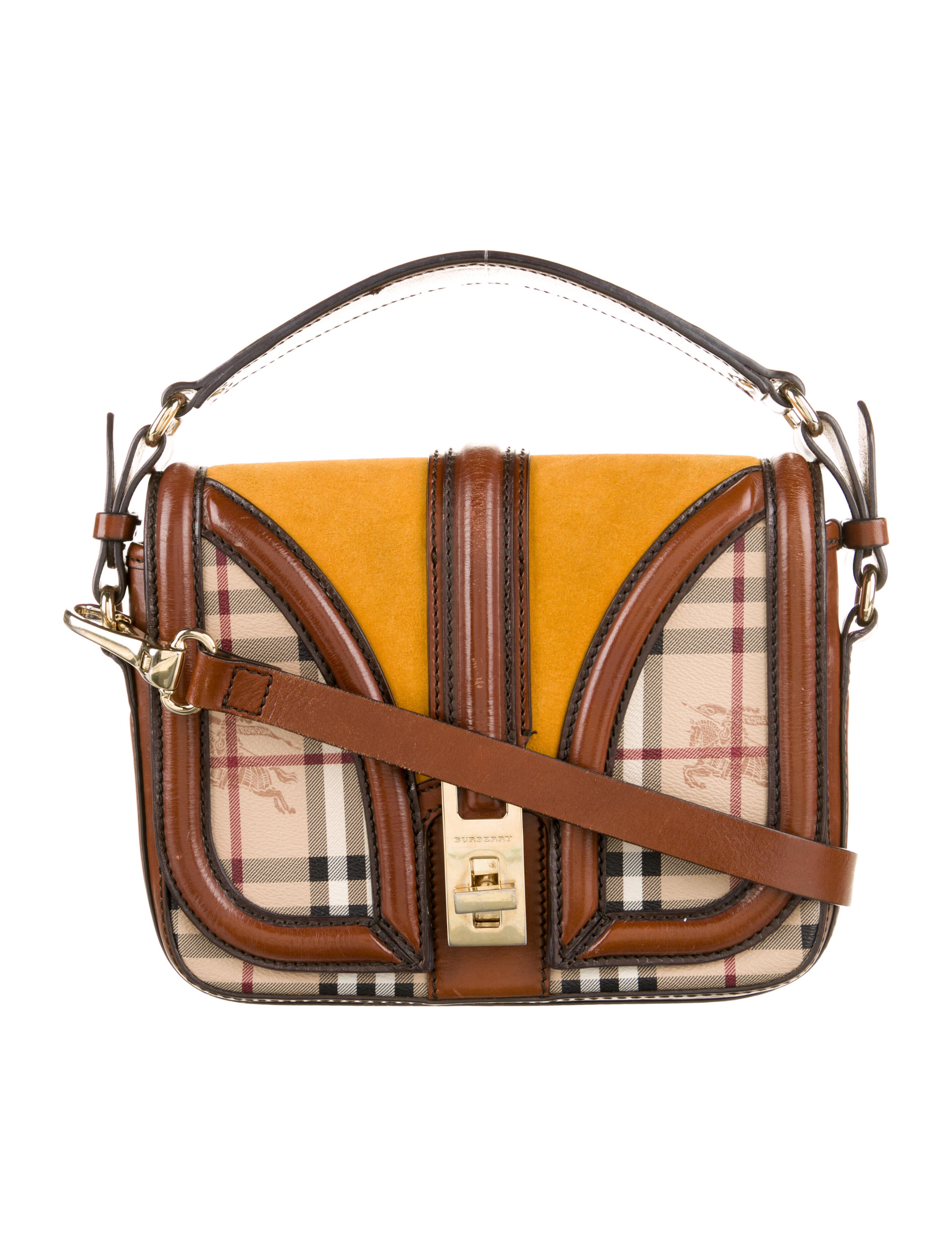 Burberry Nova Check Shoulder Bag Brown Shoulder Bags, Handbags