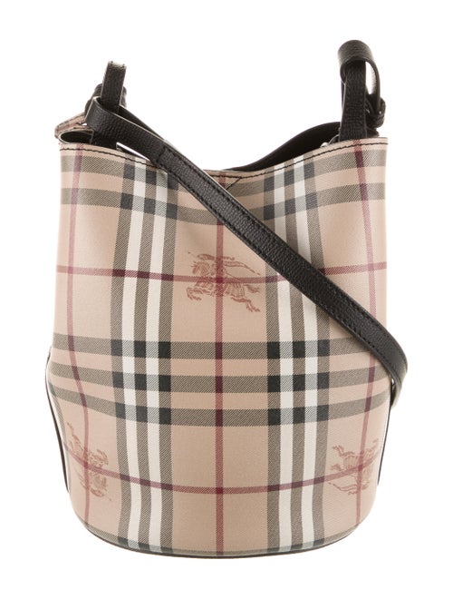 Burberry Small Haymarket Check Lorne Bucket Bag