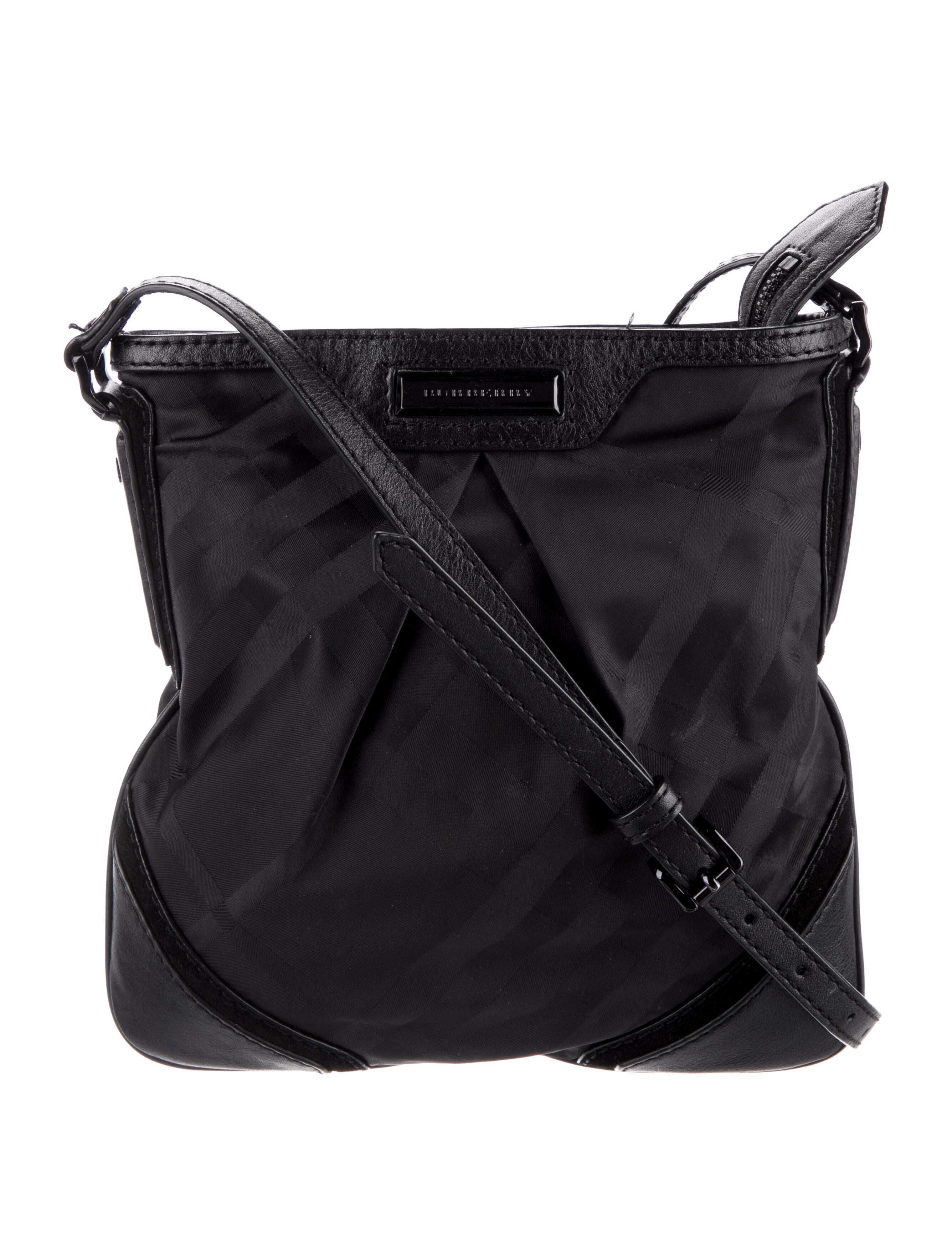 Burberry Leather Trimmed Crossbody Bag Black Crossbody Bags, Handbags