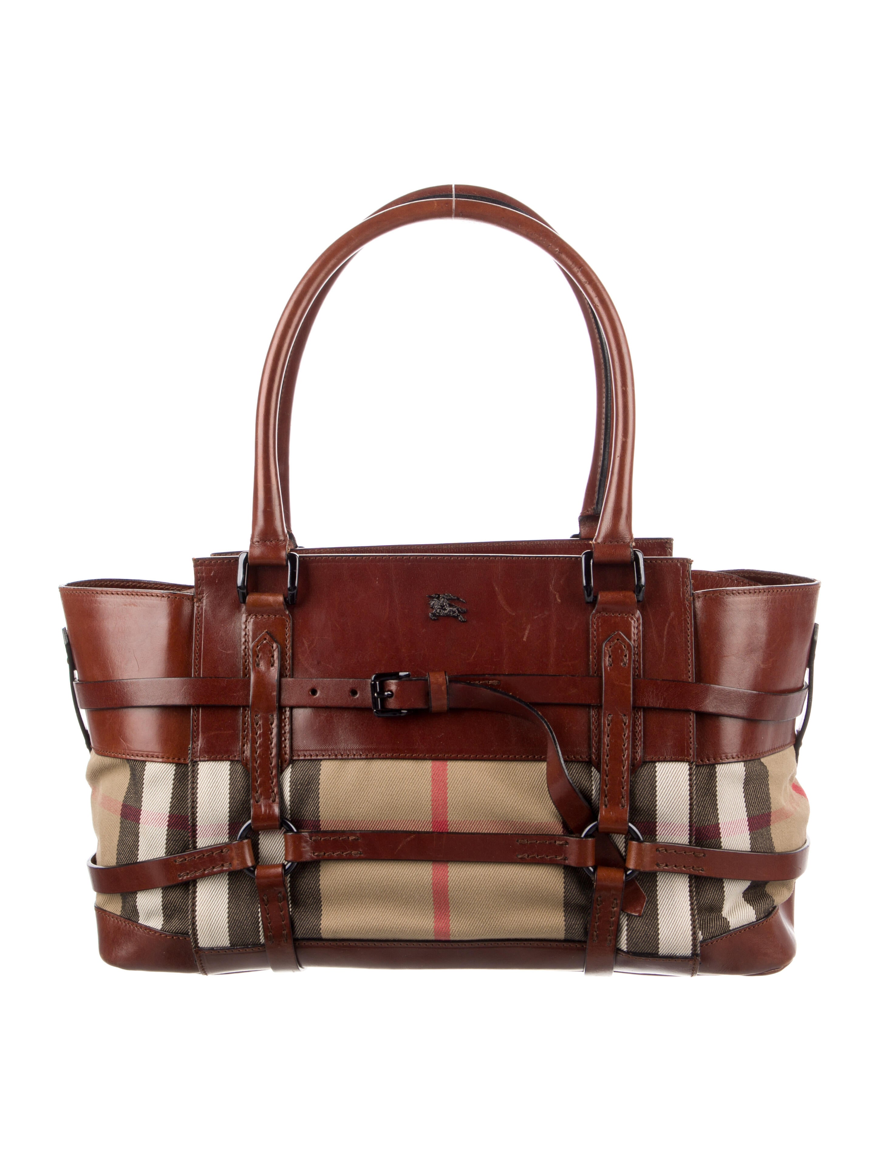 Burberry Nova Check Shoulder Bag Brown Shoulder Bags, Handbags