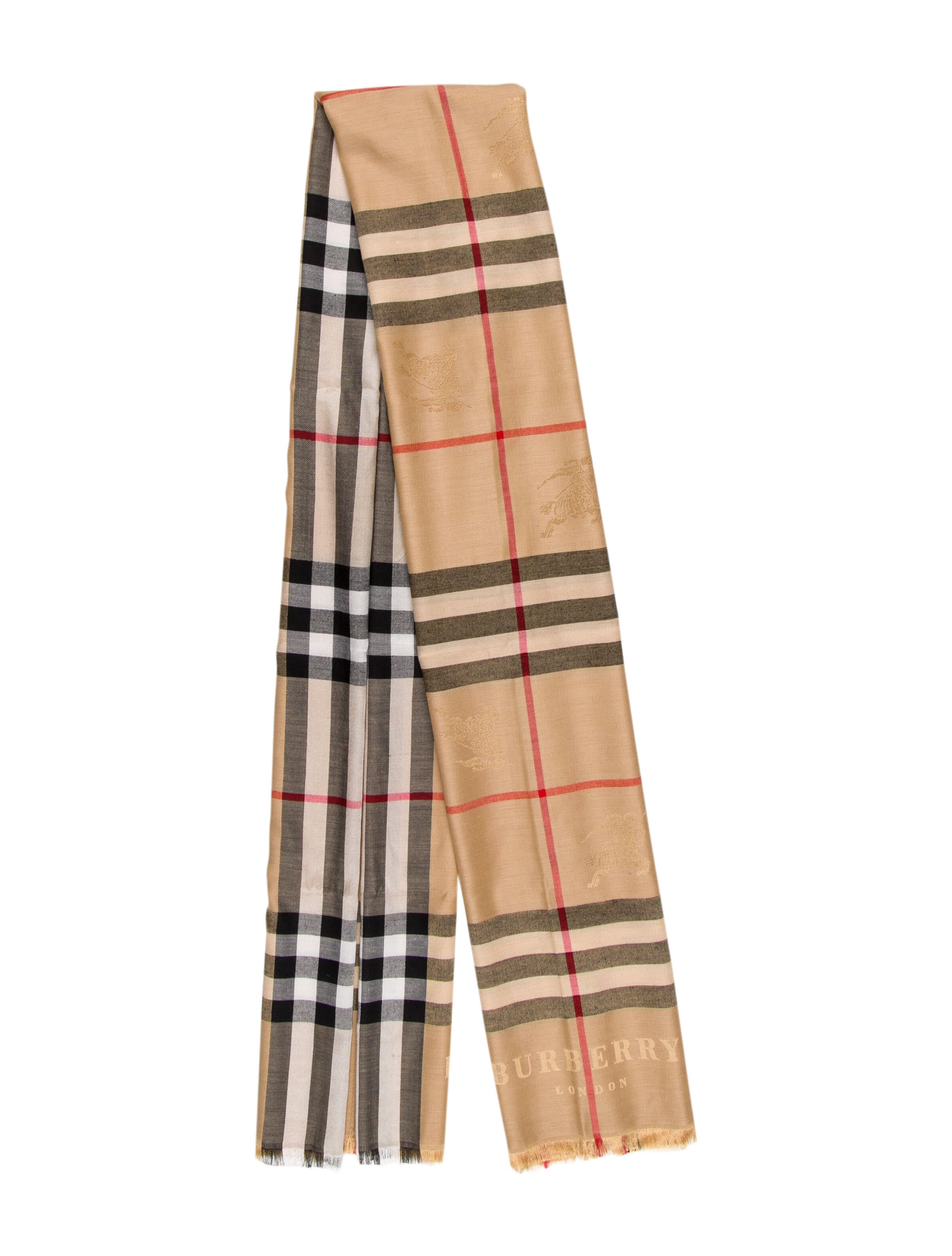 Burberry Silk Nova Check Pattern Scarf