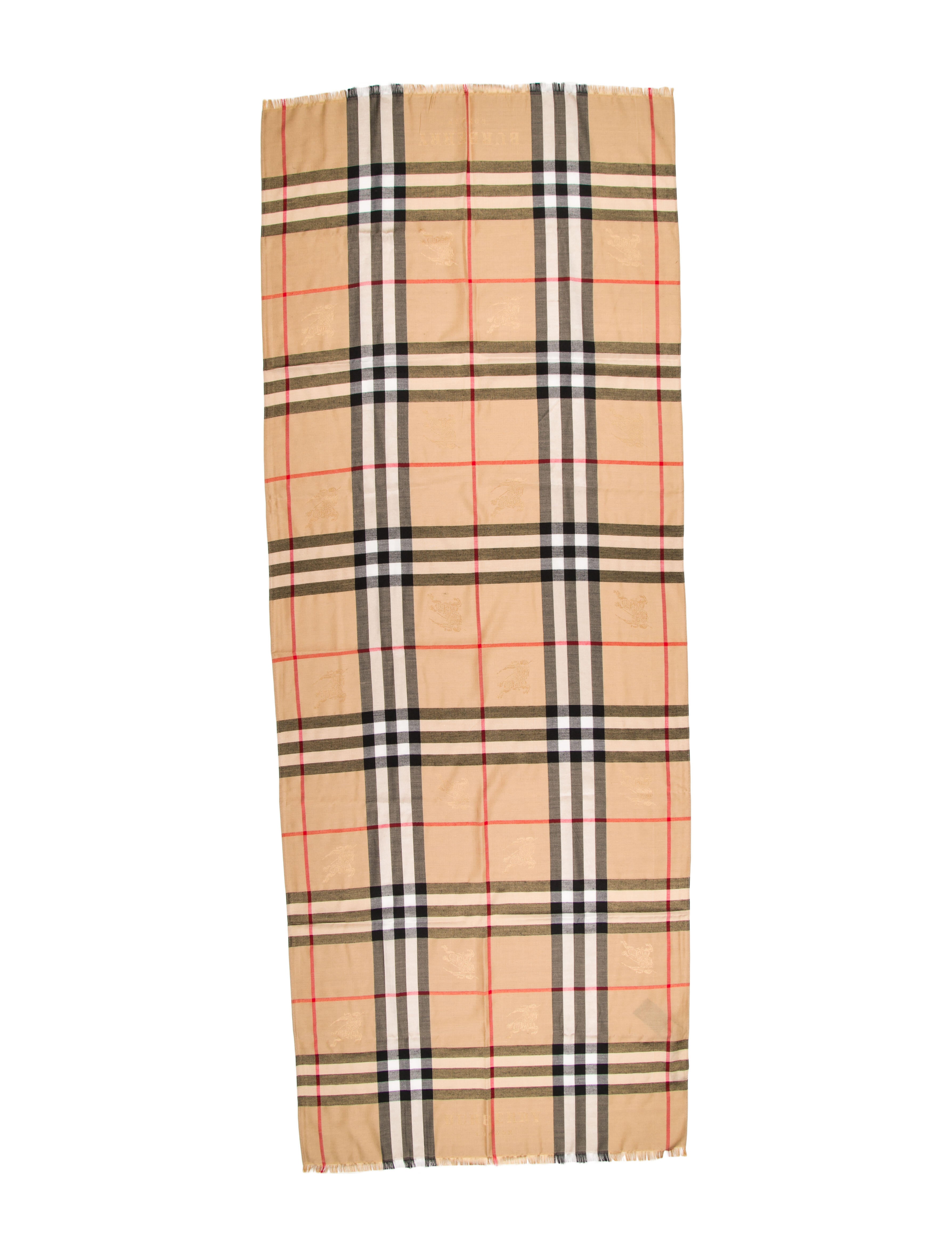 Burberry Silk Nova Check Pattern Scarf
