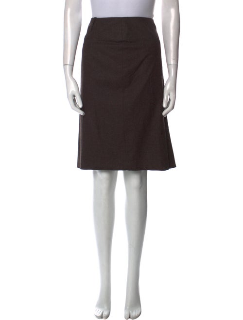 Burberry Pleated Accents Knee-Length Skirt