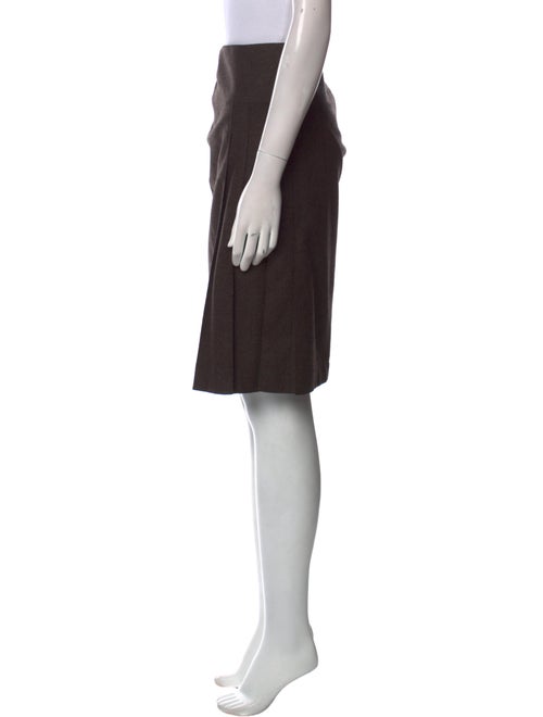 Burberry Pleated Accents Knee-Length Skirt