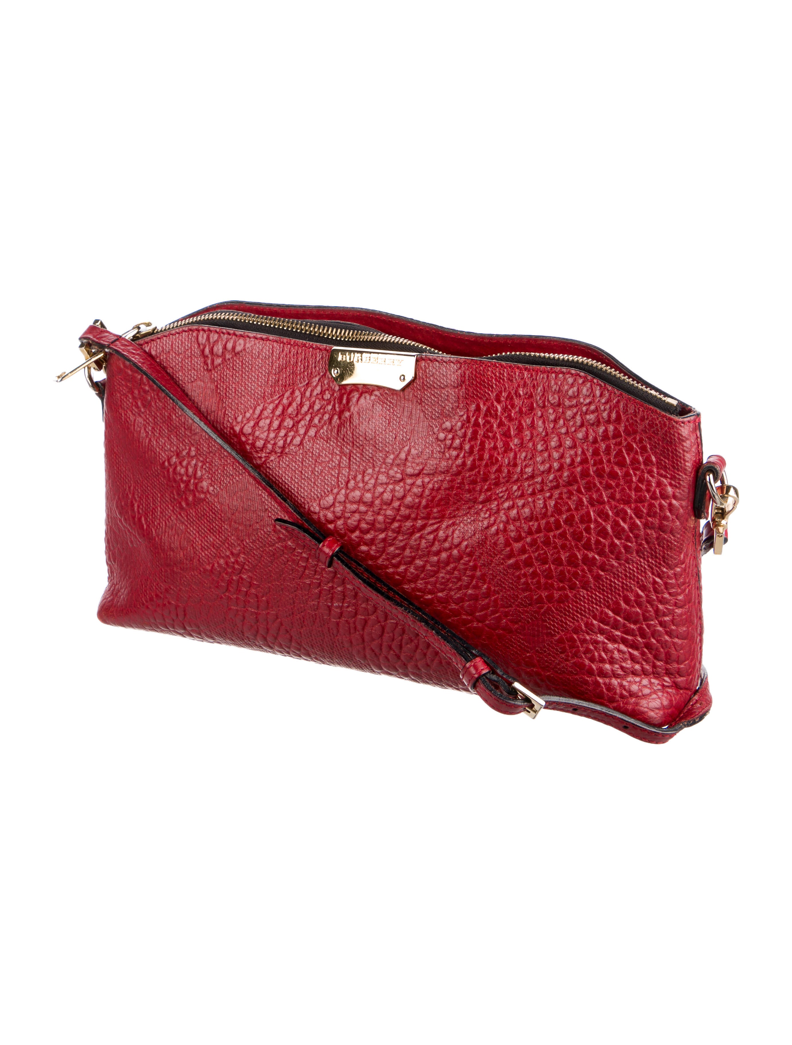 Burberry Embossed Check Peyton Crossbody Bag