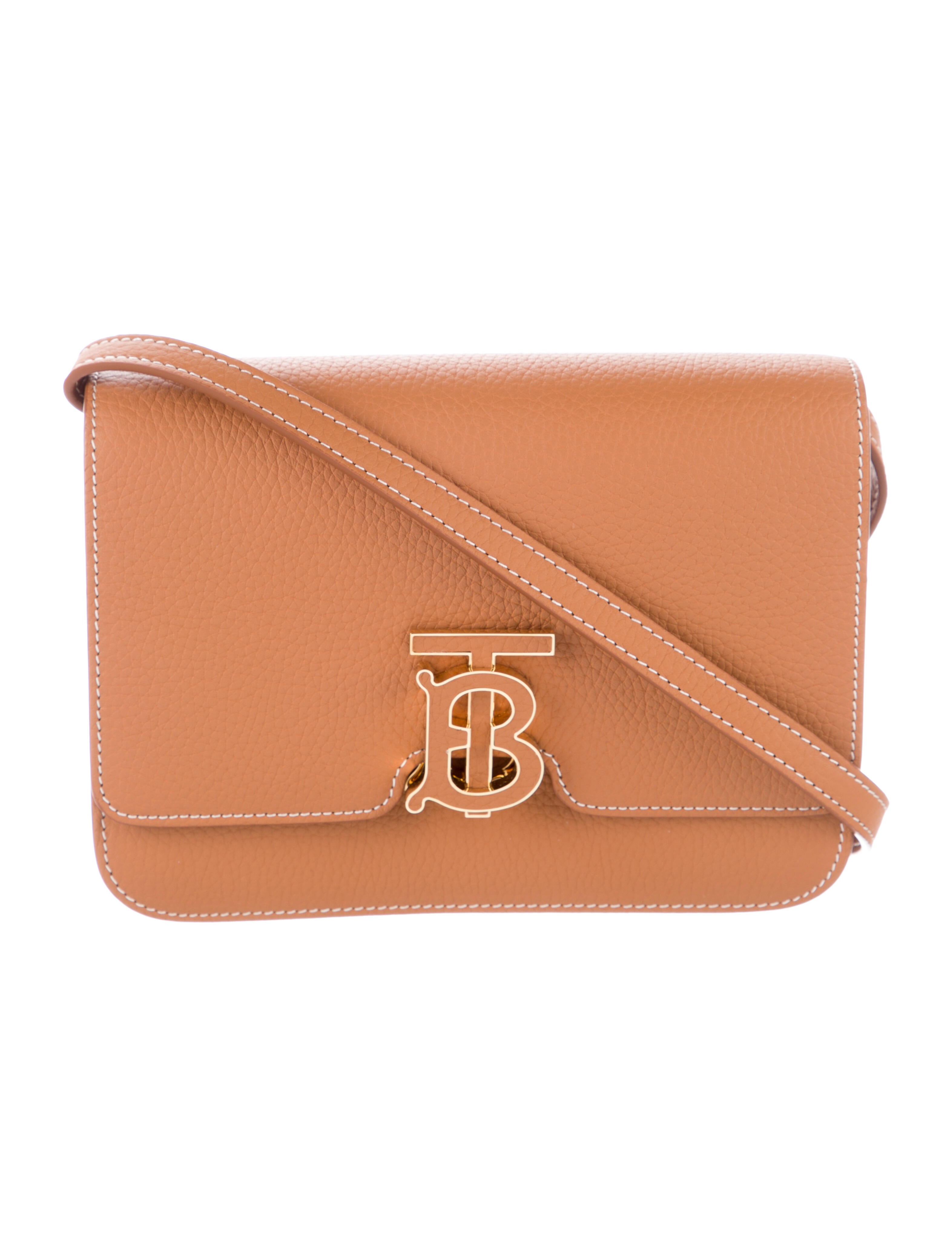 Burberry Leather TB Shoulder Bag Brown BUR369255 The RealReal