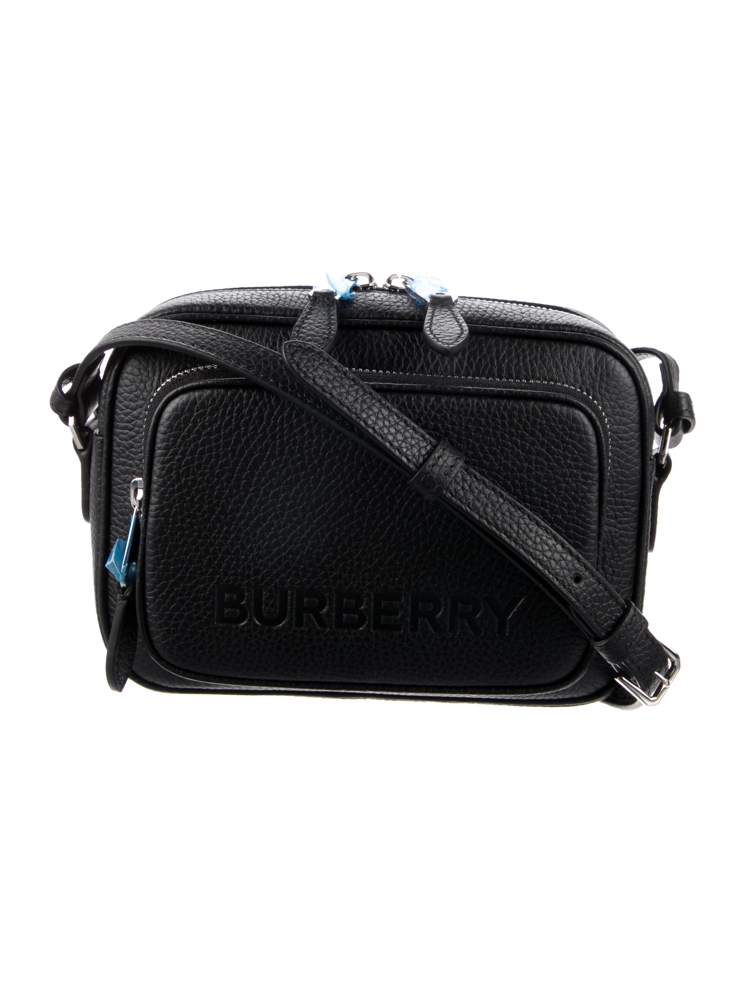 Burberry Leather Camera Bag Crossbody w/Tags Black Crossbody Bags