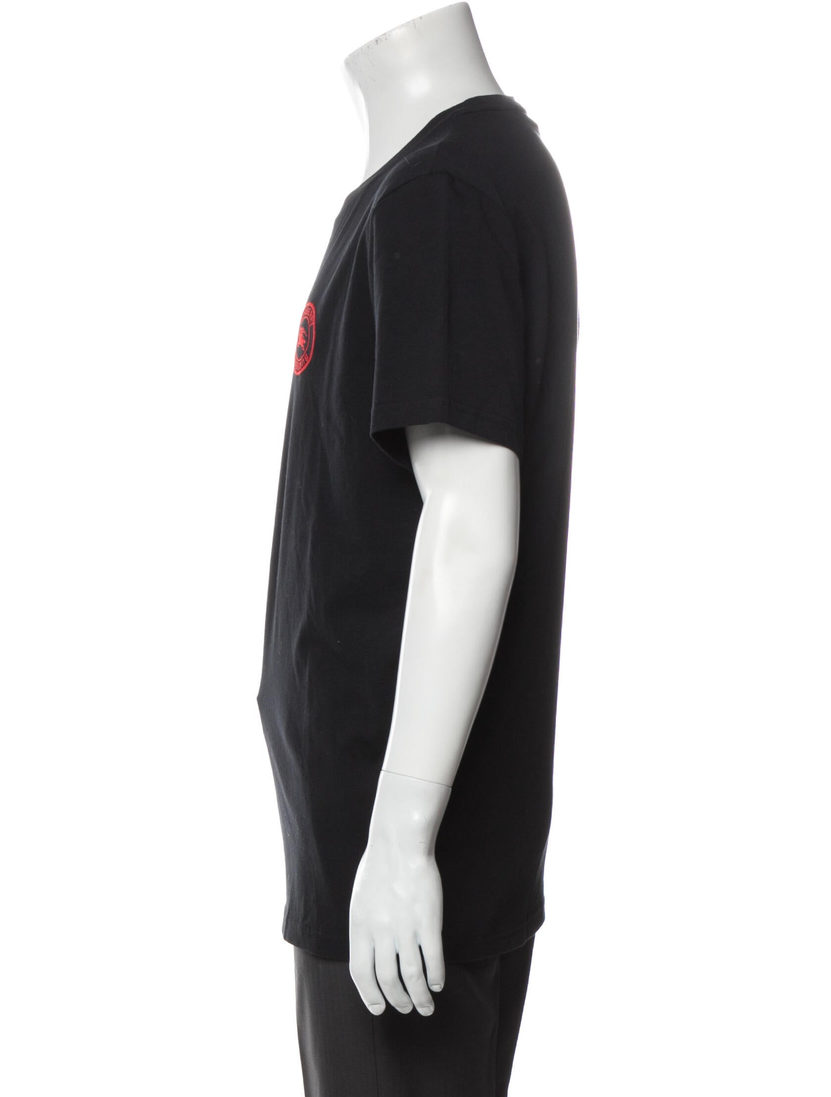 Burberry Graphic Print Crew Neck T-Shirt w/ Tags - Black T