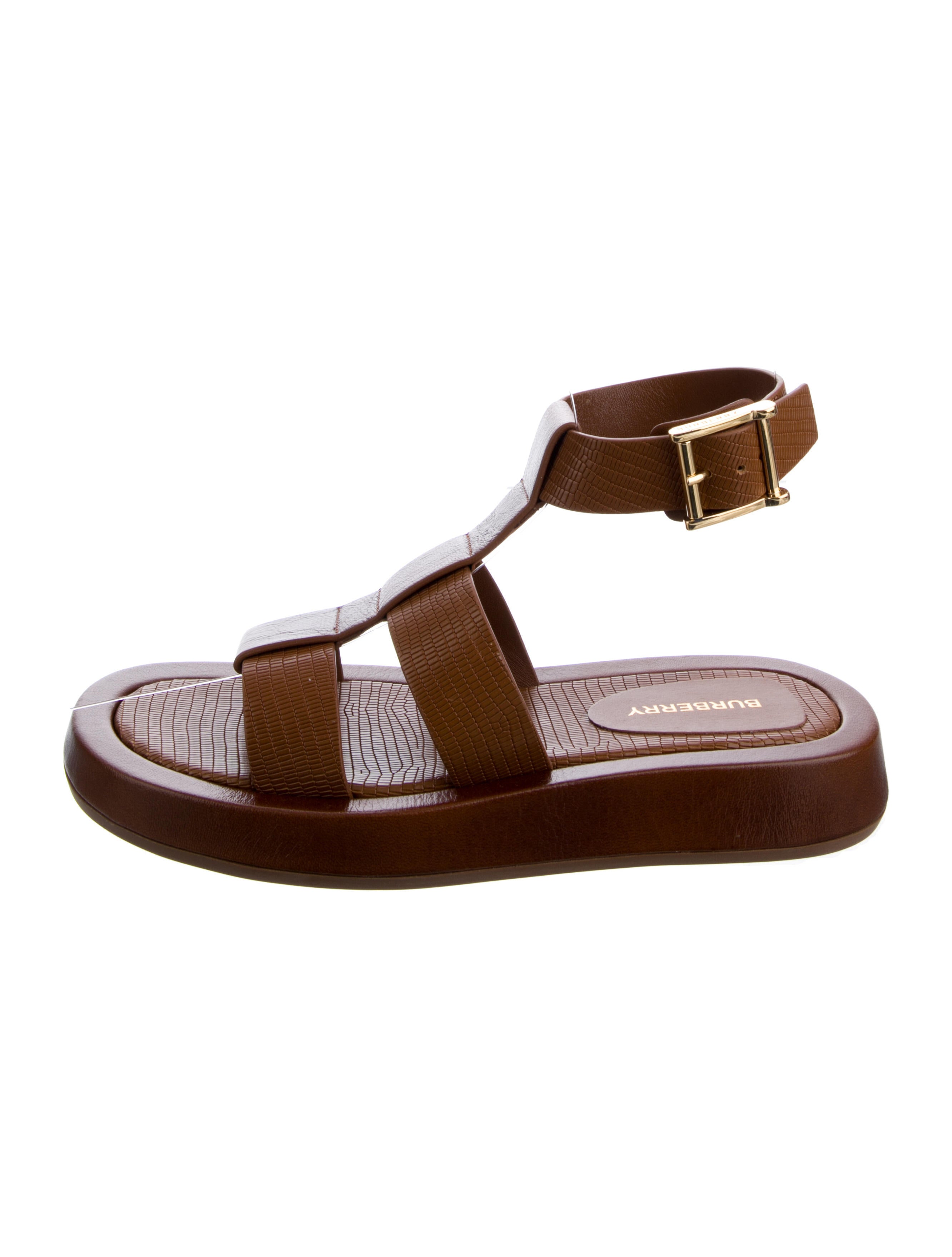 Burberry New Eve Leather Gladiator Sandals - Brown Sandals