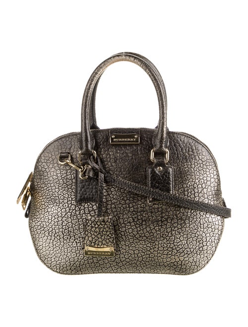 Burberry Orchard Embossed Leather Handle Bag