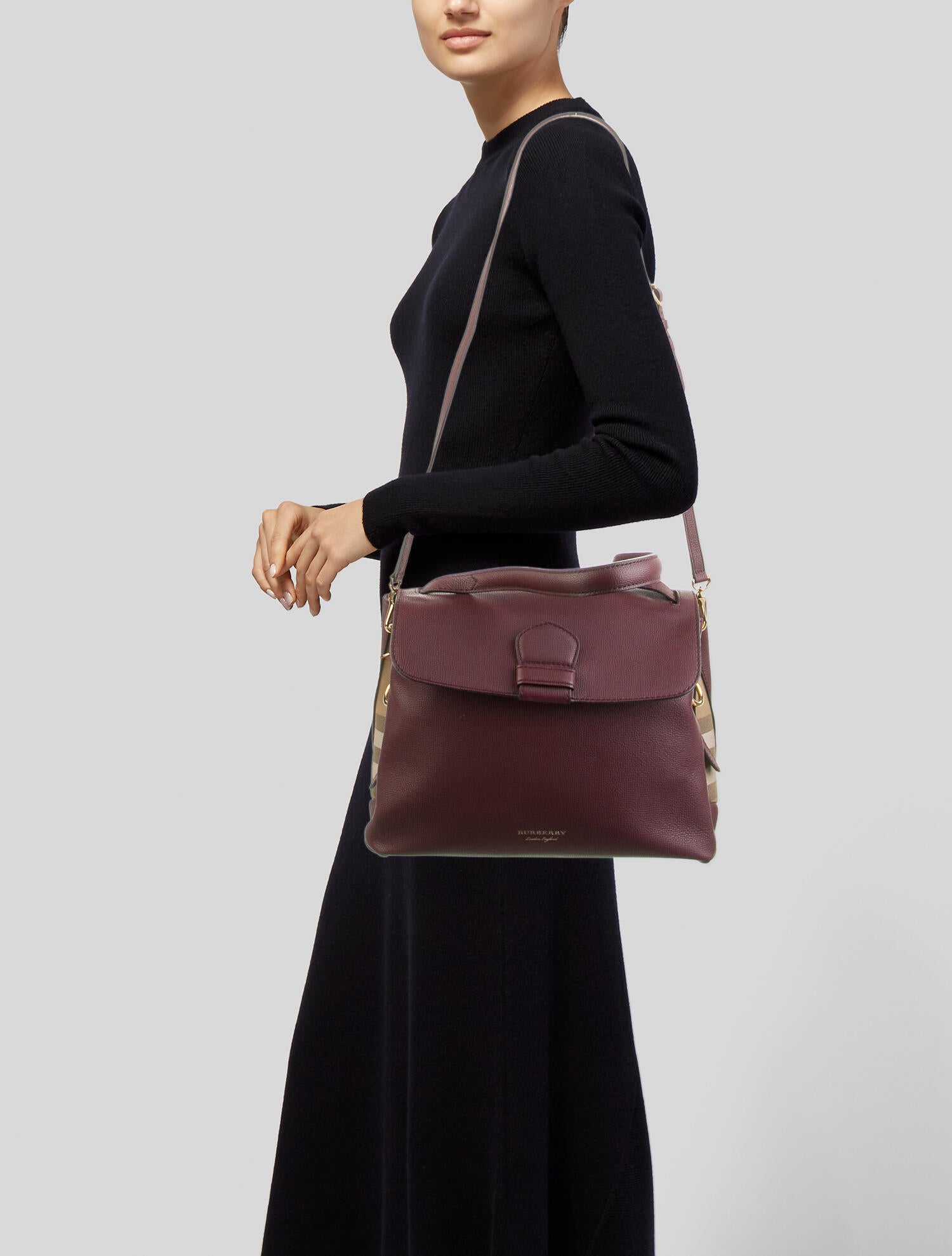 Burberry Camberley Shoulder Bag Burgundy Shoulder Bags, Handbags