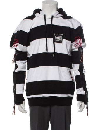 Burberry Striped V-Neck Hoodie