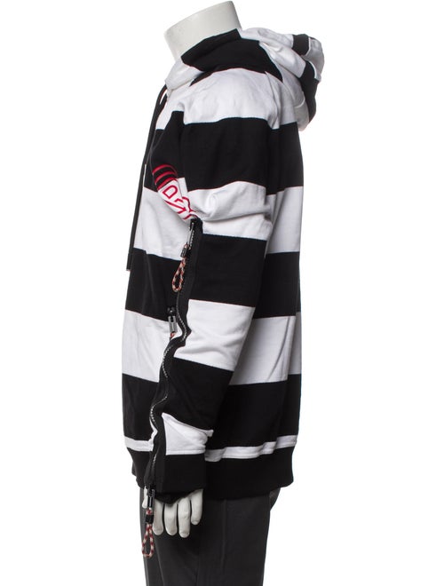 Burberry Striped V-Neck Hoodie