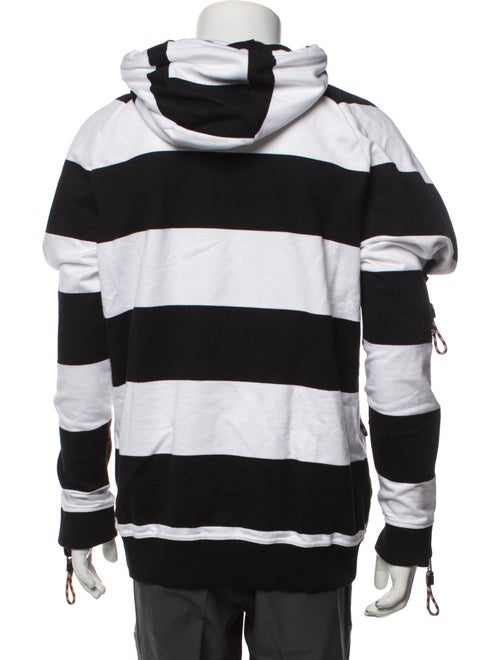 Burberry Striped V-Neck Hoodie