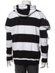 Burberry Striped V-Neck Hoodie