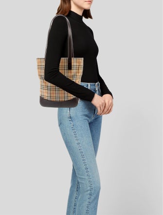 Burberry Horseferry Check Canvas Tote