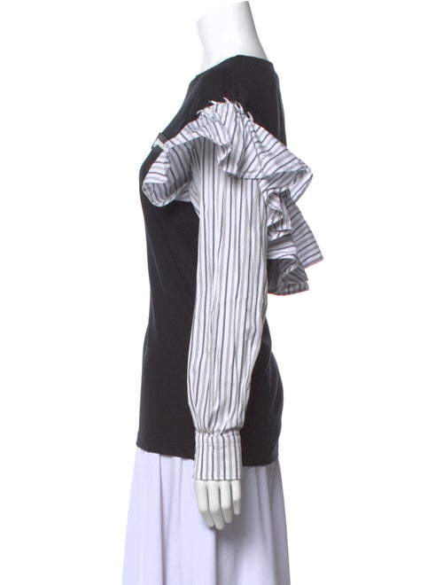 Burberry Striped Crew Neck Top