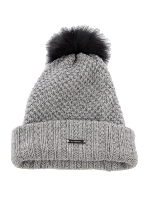 Burberry Fox Fur Pom-Pom Beanie