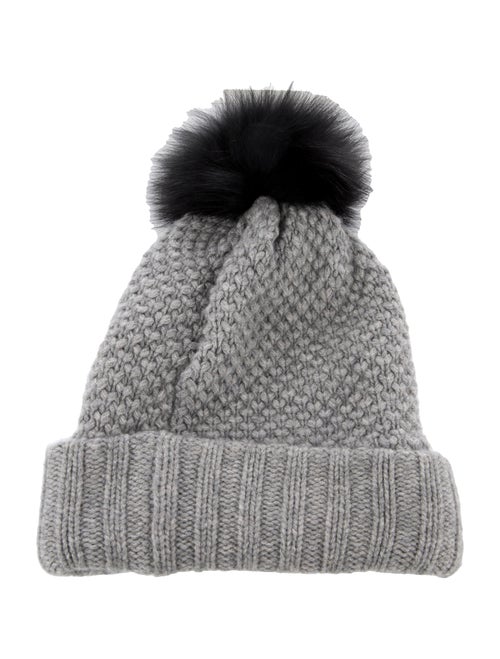Burberry Fox Fur Pom-Pom Beanie