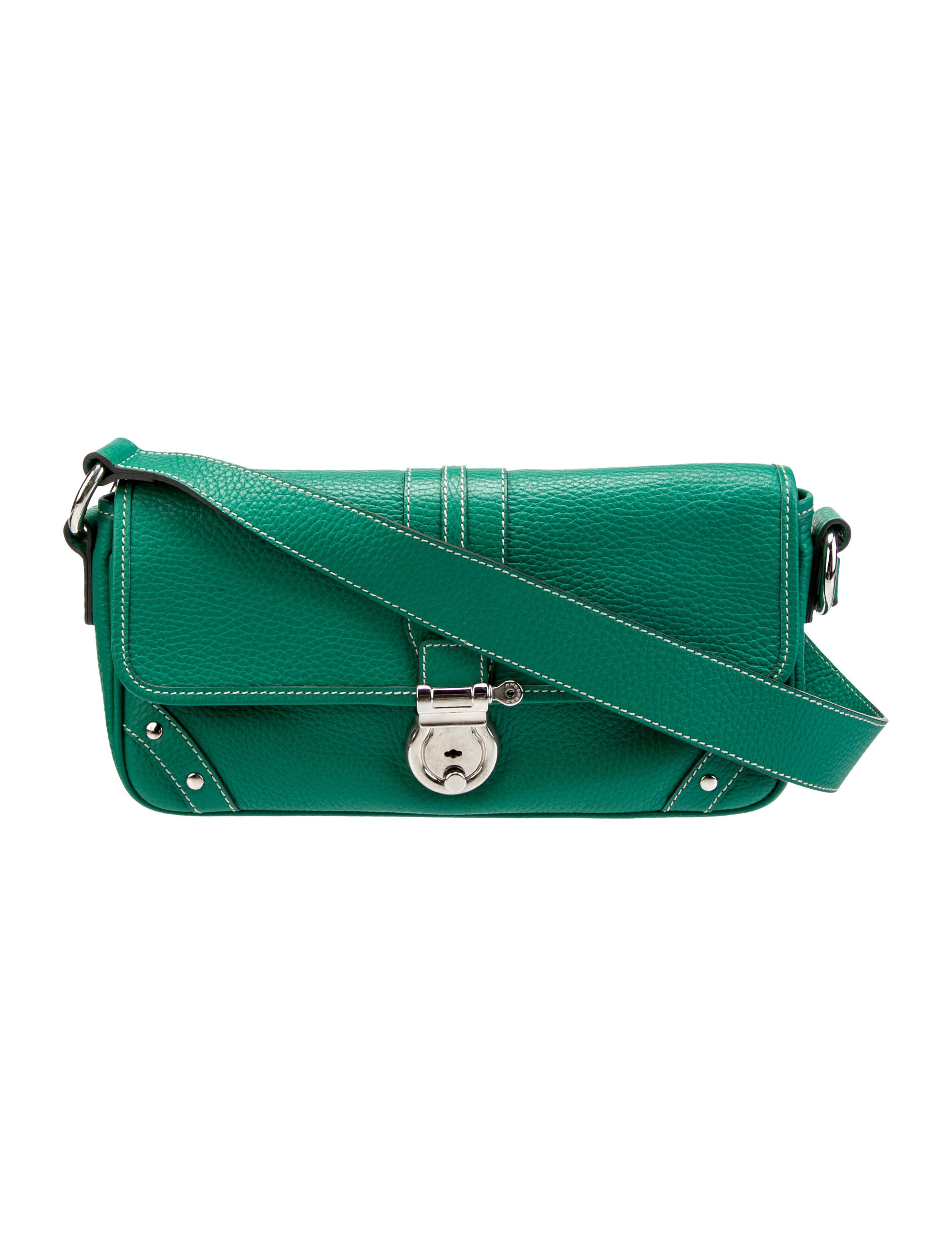 ショルダーバッグ・ポシェット BURBERRY Women Shoulder Bags 8101904 C1765 GREEN Burberry Leather Shoulder Bag - Green Shoulder Bags