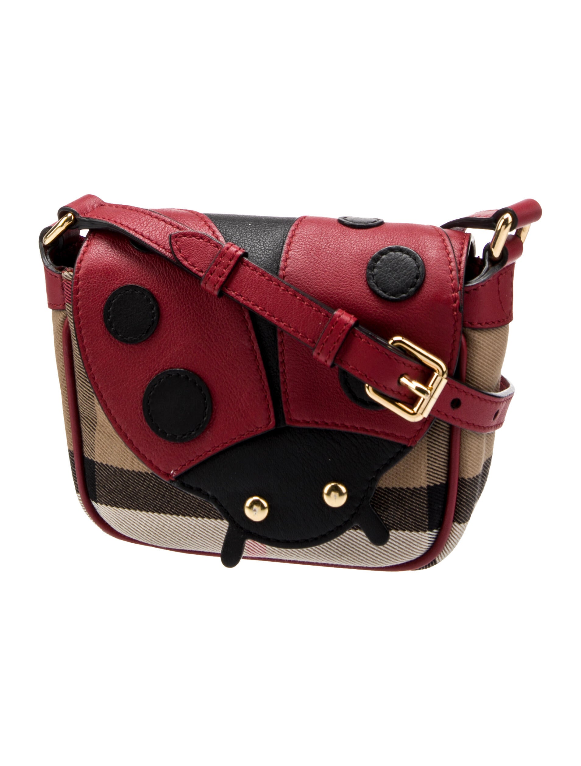 Burberry Girls' Exploded Check Ladybug Crossbody Bag