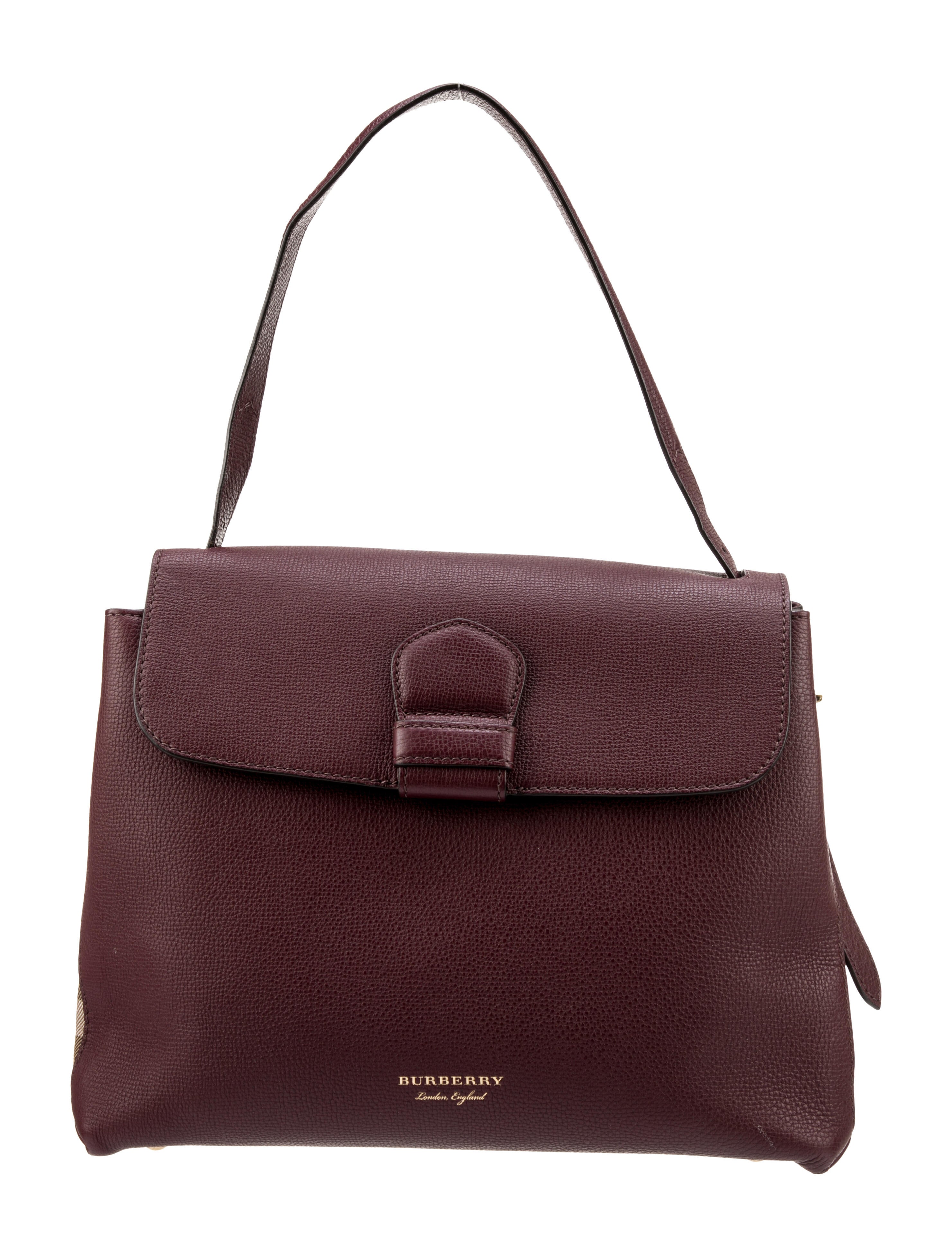 Burberry Camberley Leather Shoulder Bag Black Shoulder Bags, Handbags