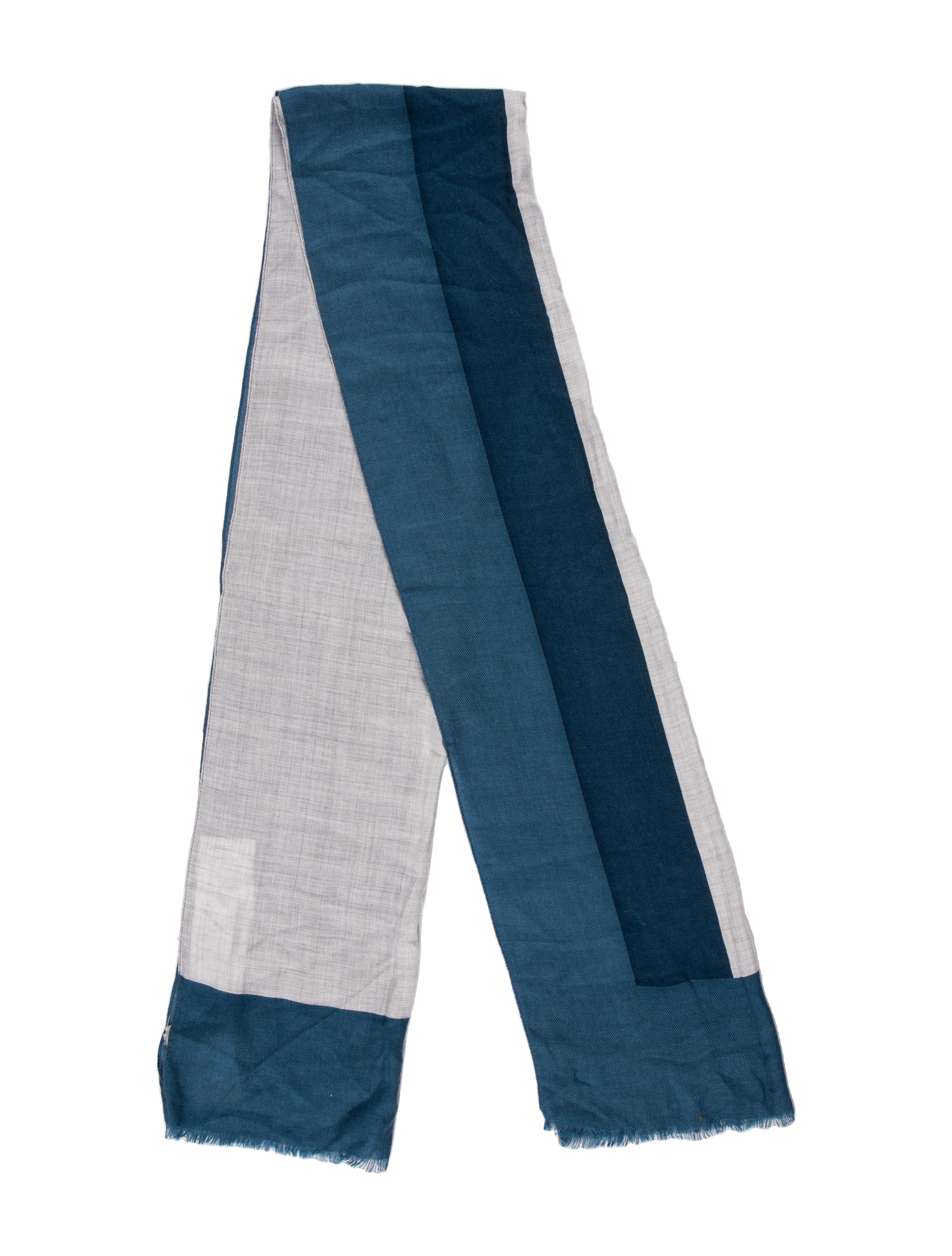 Burberry Colorblock Pattern Scarf w/ Tags Blue Scarves and Shawls