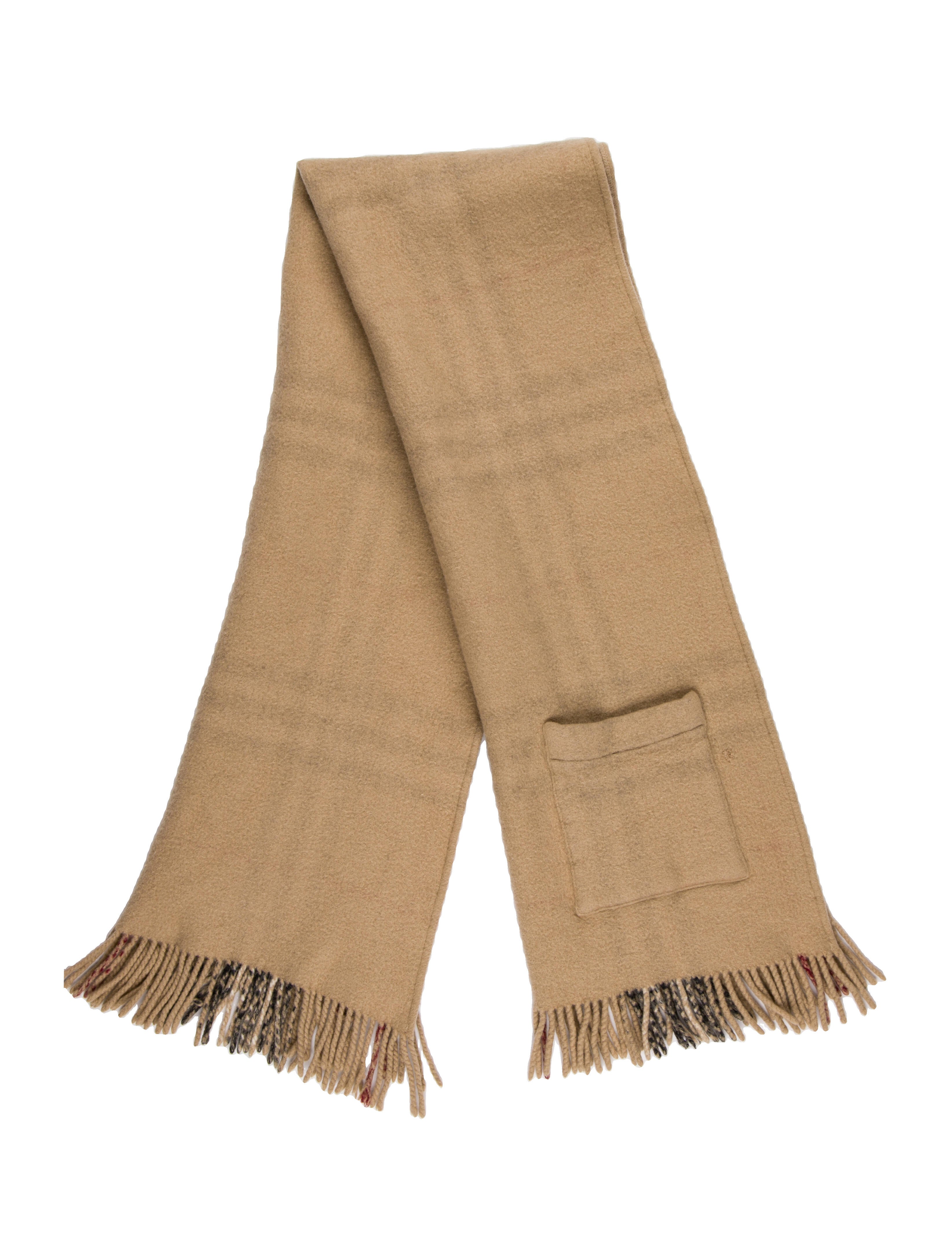 Burberry Striped Scarf Neutrals Scarves and Shawls, Accessories