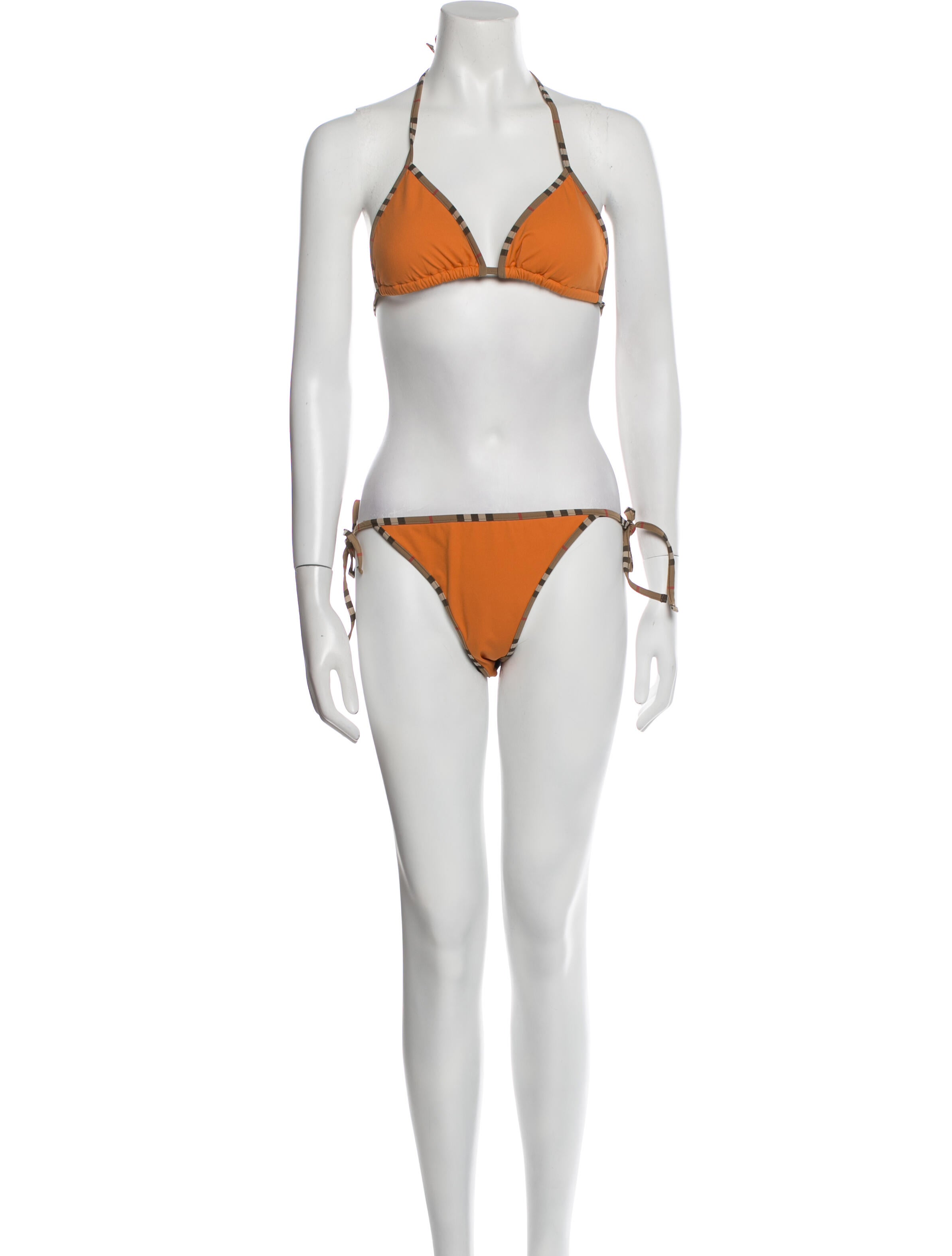 burberry swimsuit womens orange