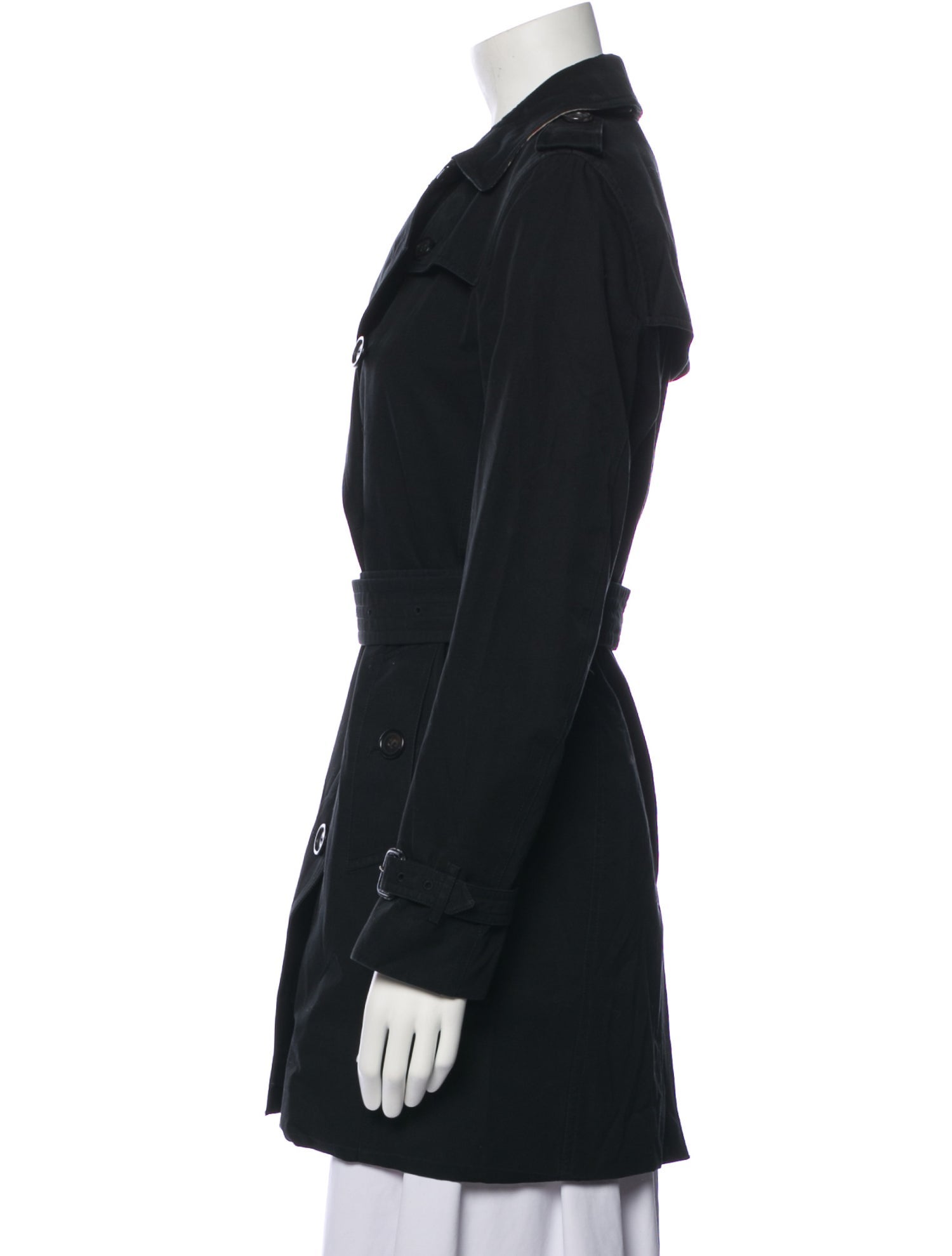 Burberry Trench Coat Black Coats, Clothing BUR389138 The RealReal