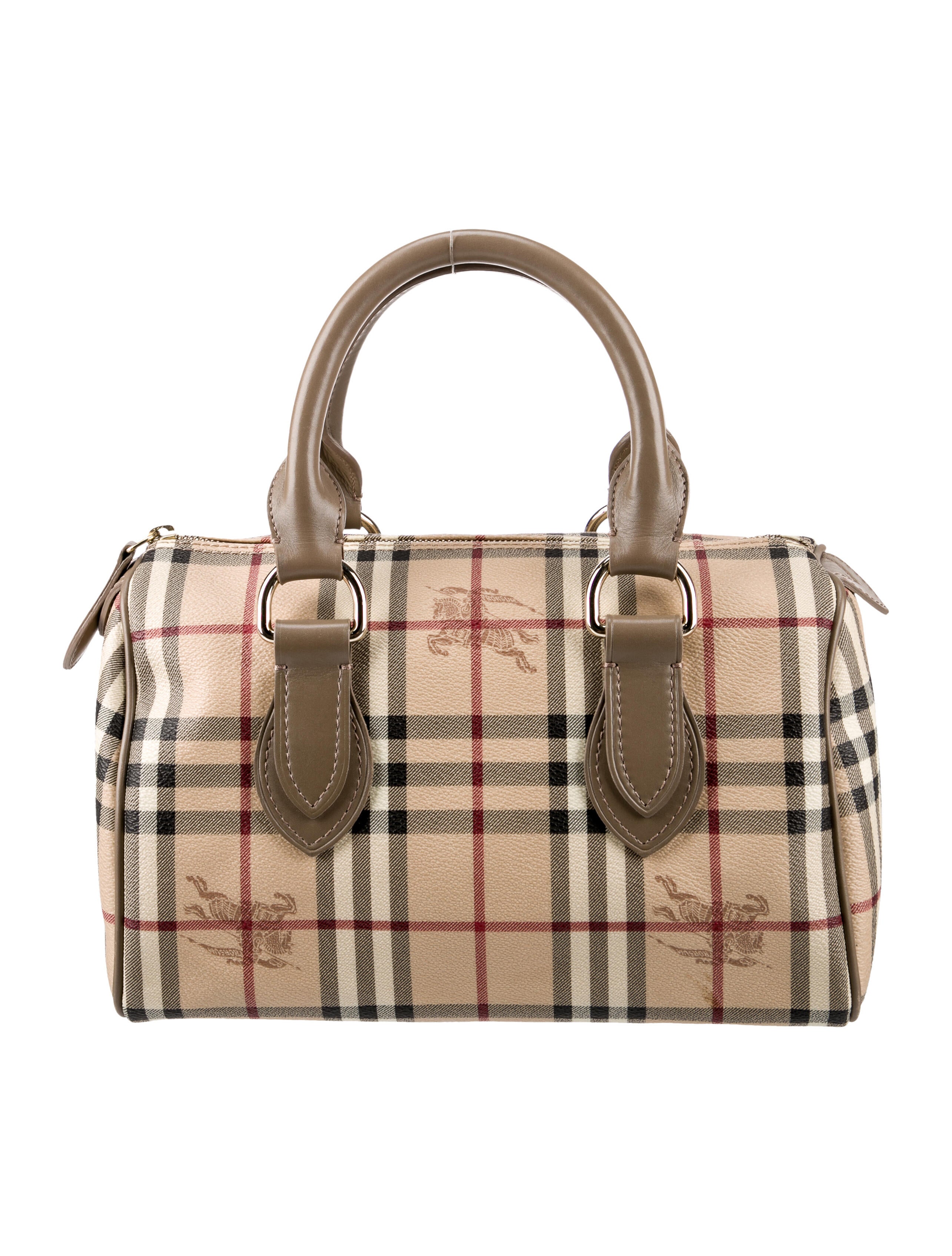 Burberry Haymarket Check Handle Bag Neutrals Handle Bags, Handbags