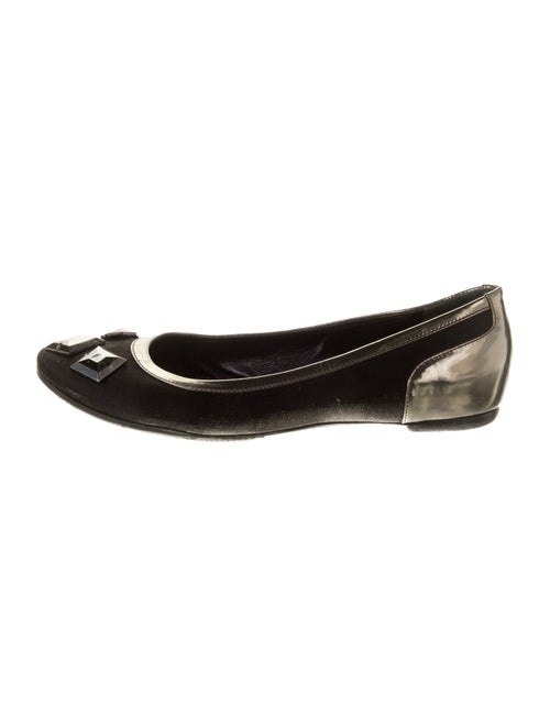 Burberry Satin Crystal Embellishments Flats