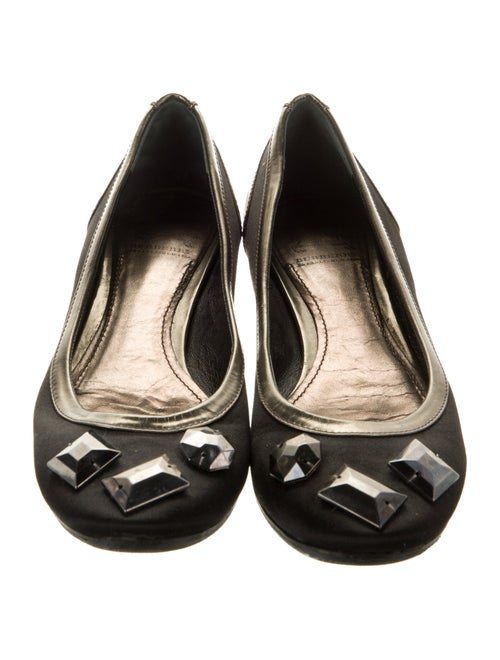 Burberry Satin Crystal Embellishments Flats