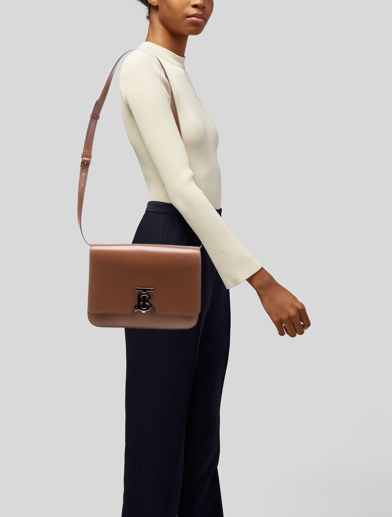 Burberry Medium TB Shoulder Bag Brown Shoulder Bags, Handbags BUR397796 The RealReal