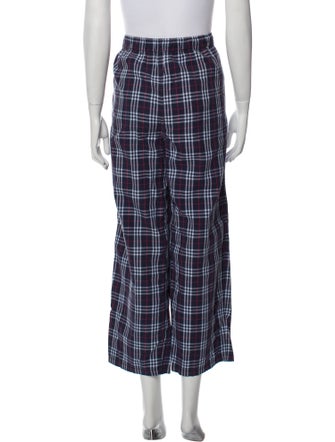 Burberry Plaid Print Pajama Bottoms