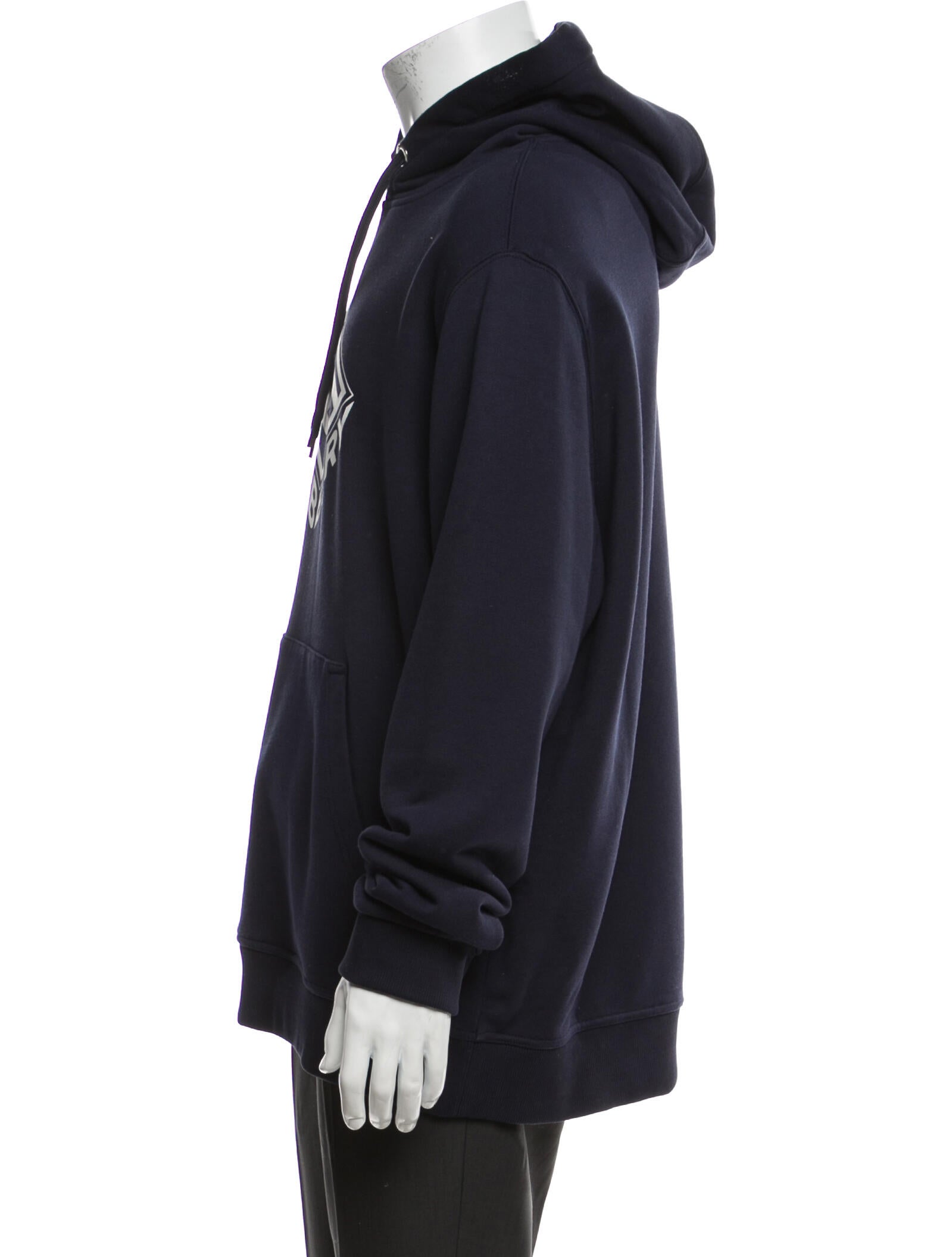Burberry Graphic Print V-Neck Hoodie - Blue Sweatshirts & Hoodies ...