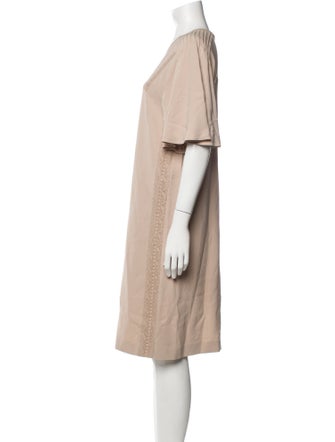 Burberry Crew Neck Knee-Length Dress