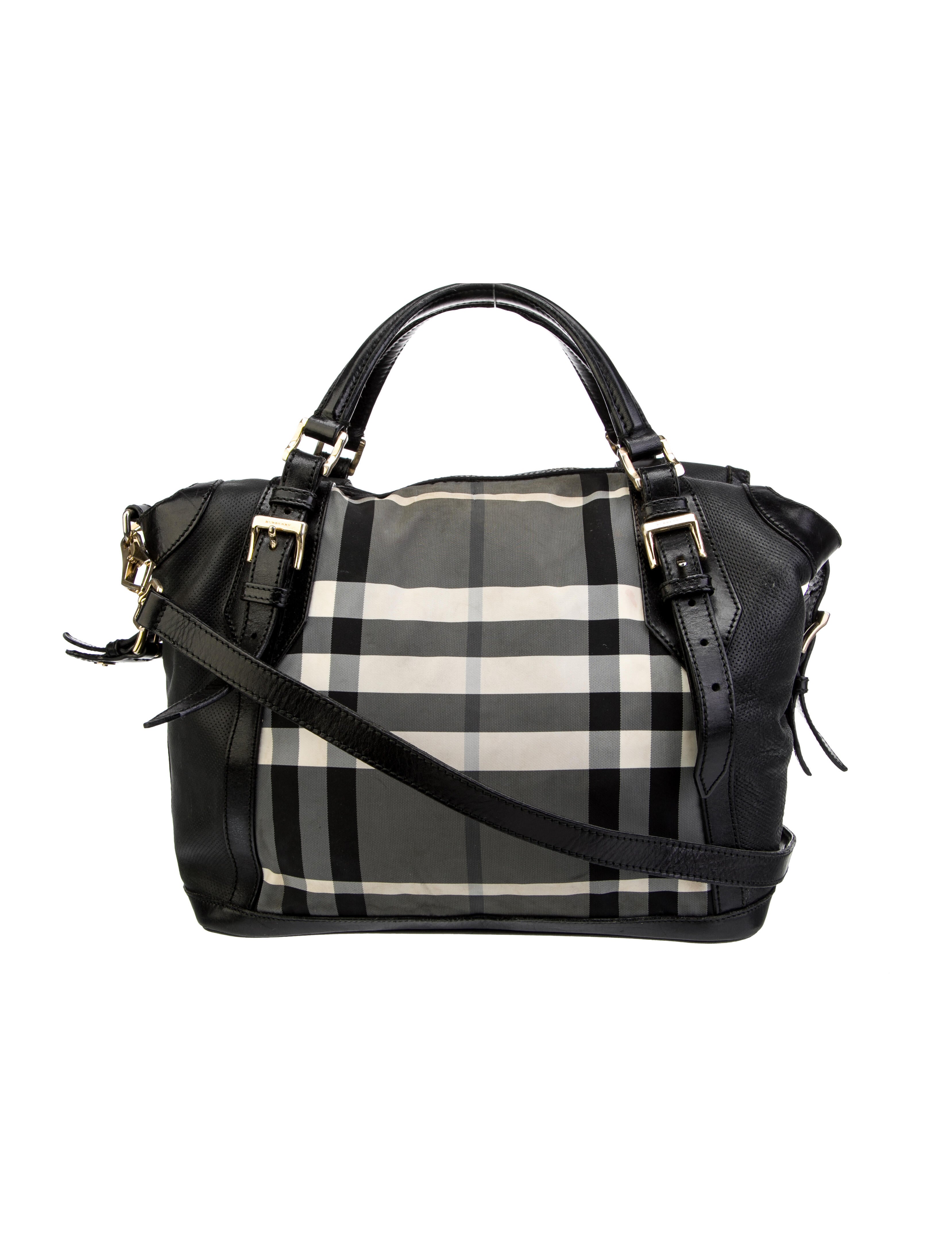 Burberry Leather-Trimmed Nylon Handle Bag - Brown Handle Bags, Handbags ...