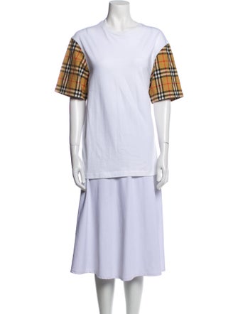Burberry House Check Pattern Crew Neck T-Shirt