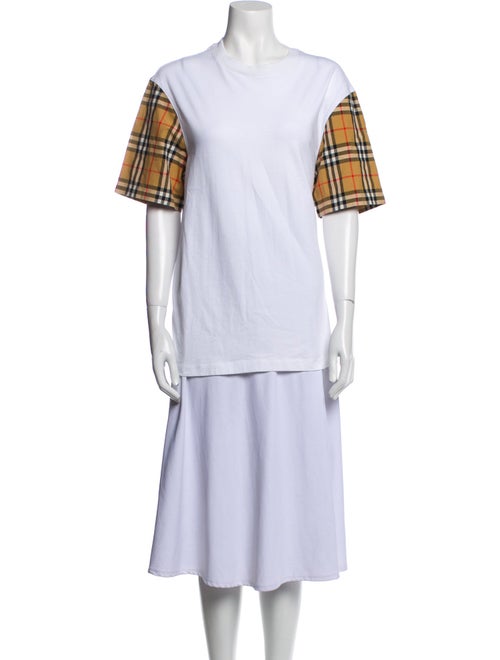 Burberry House Check Pattern Crew Neck T-Shirt