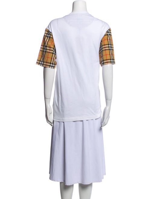 Burberry House Check Pattern Crew Neck T-Shirt