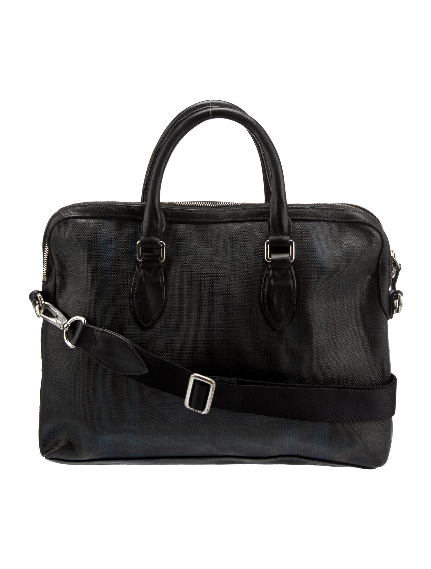 Burberry Check Messenger Handle Bag Blue Messenger Bags, Bags