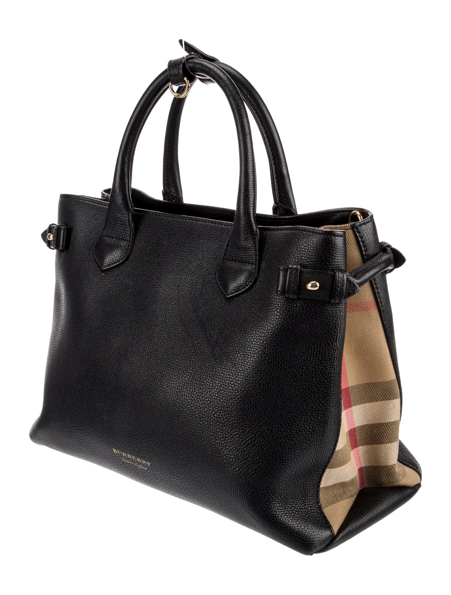 Burberry Medium Banner Tote Black Totes, Handbags BUR404600 The