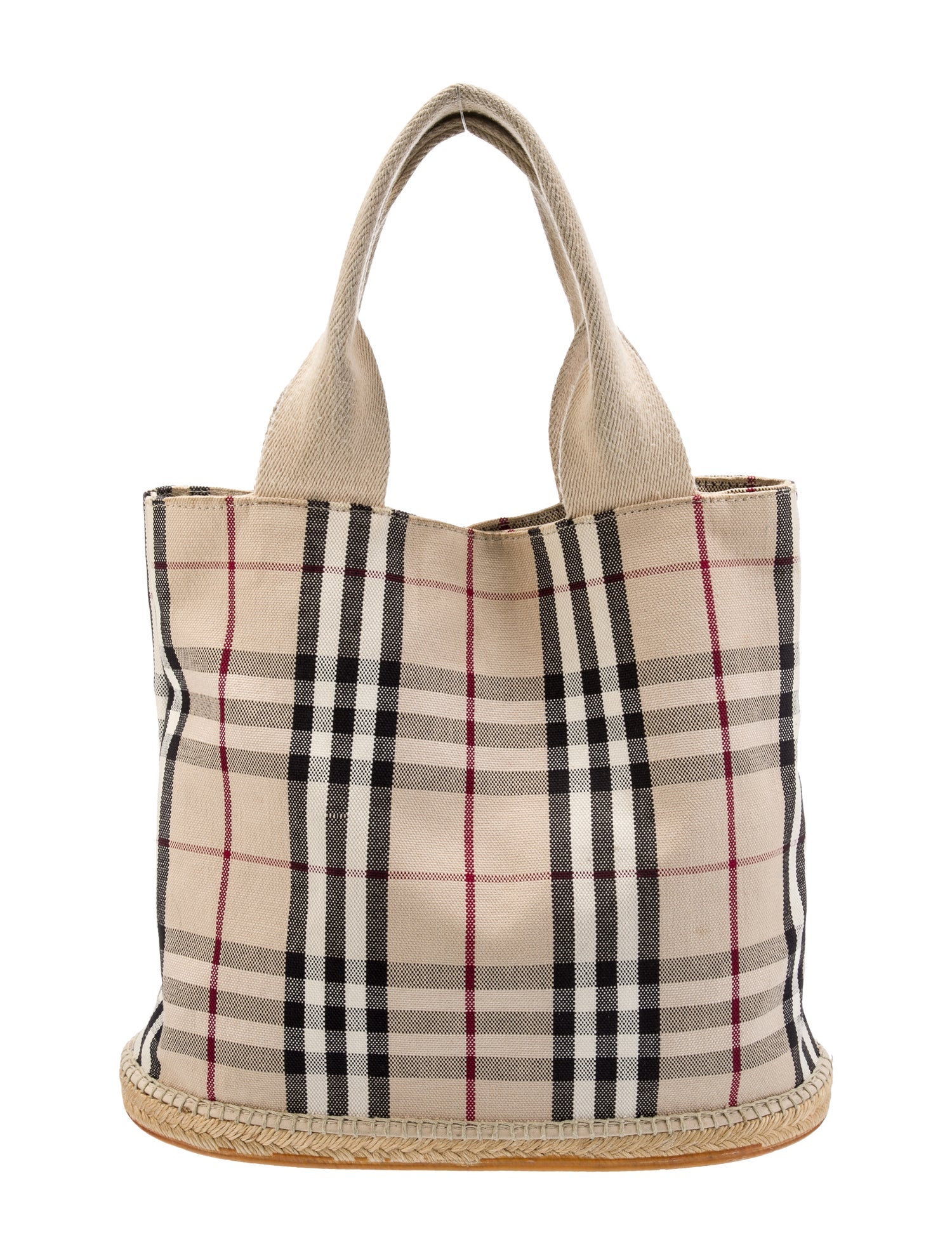 Burberry Nova Check Espadrille Tote
